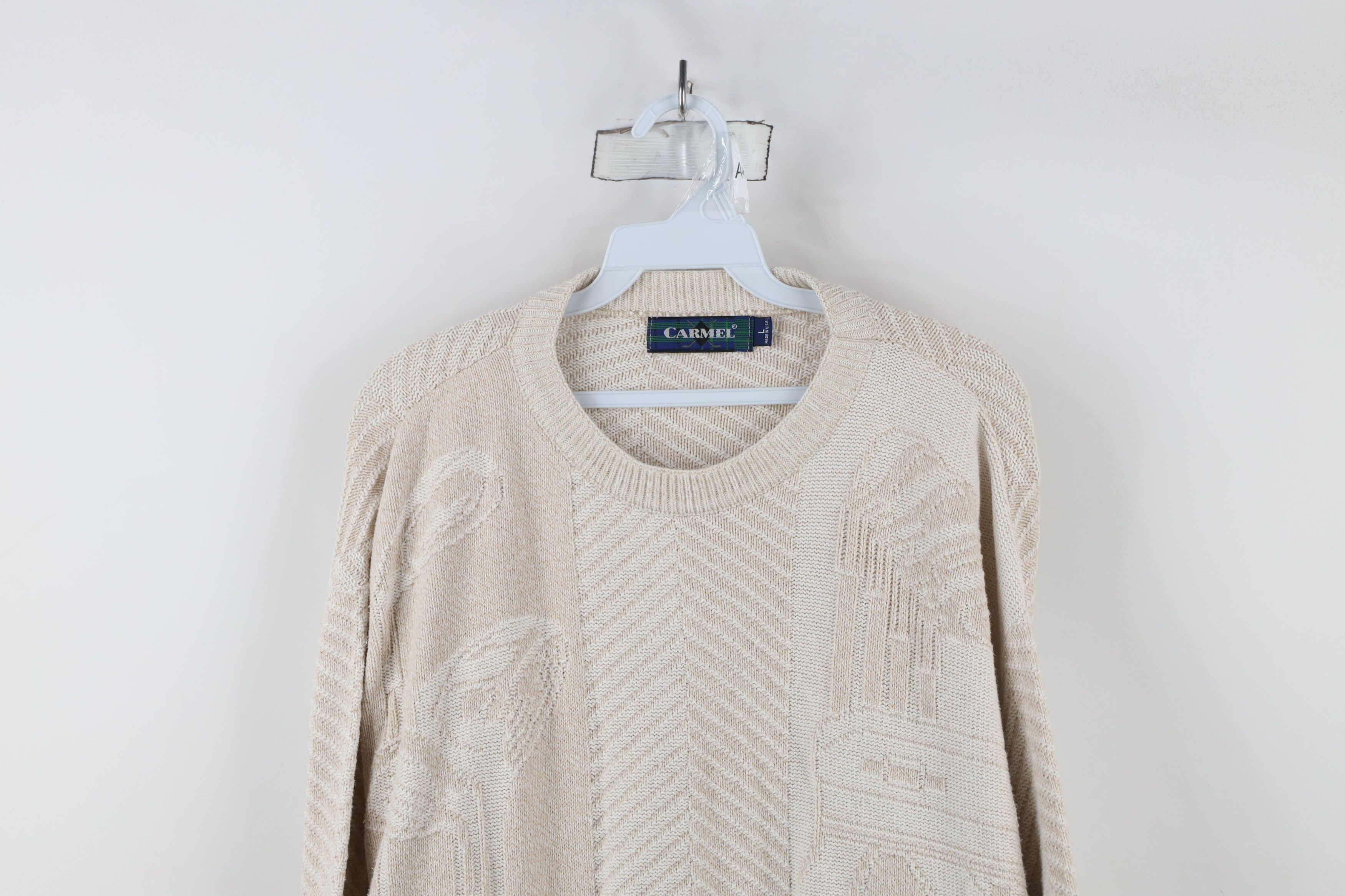 Vintage Vintage 90s Streetwear Over Print Cotton Knit Sweater USA Size US L / EU 52-54 / 3 - 2 Thumbnail