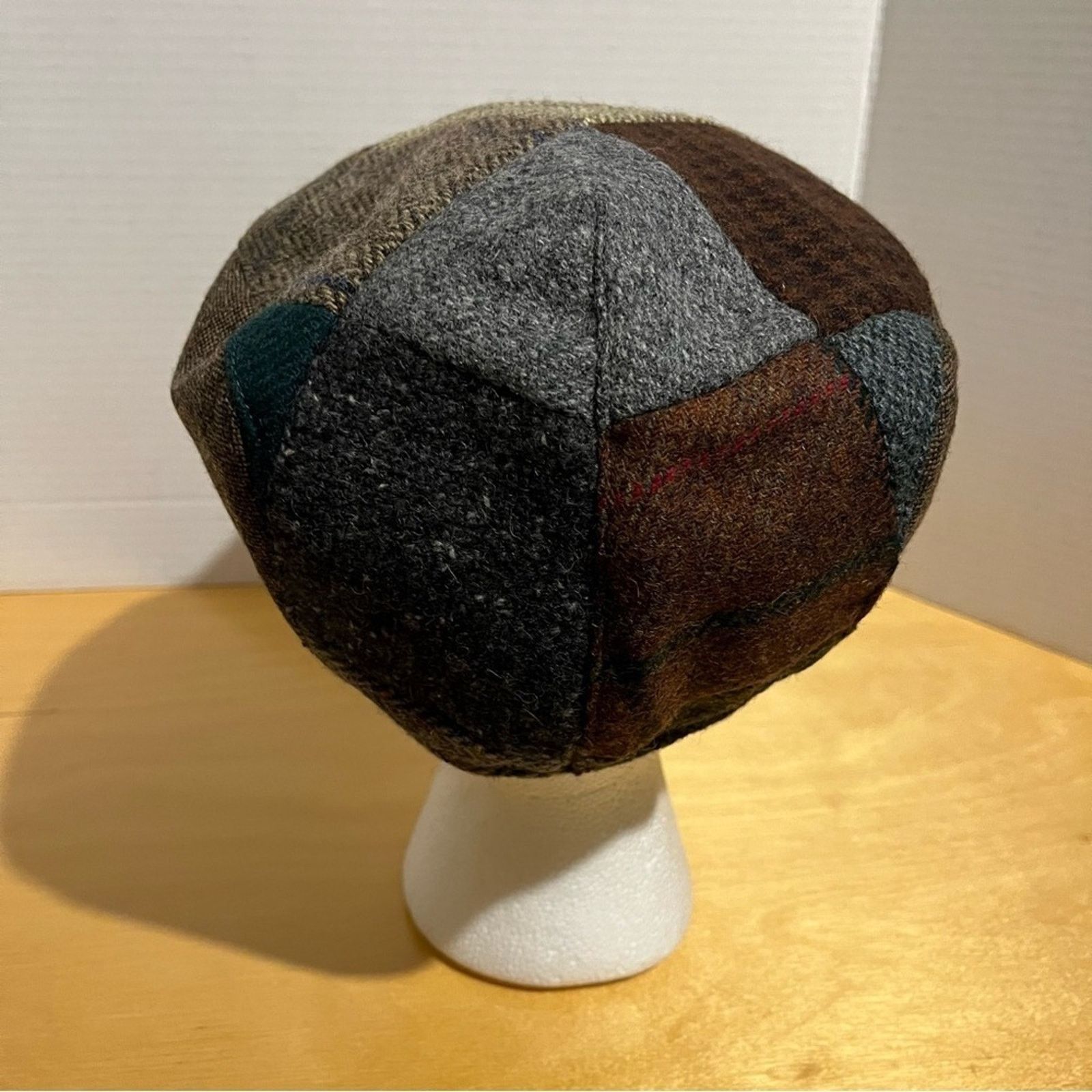 Other Hanna Hats NWT Donegal Ireland Wool Patchwork Newsboy Sz XL Size ONE SIZE - 4 Thumbnail