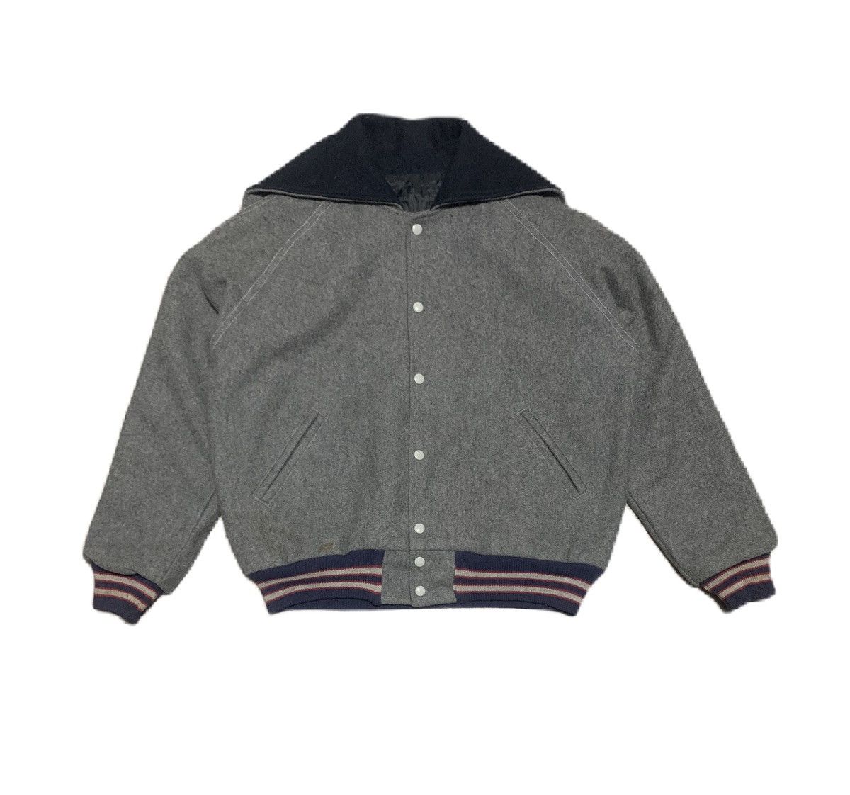 Vintage Vintage 80s Lacey Wool Varsity Jacket Made In Usa Size US L / EU 52-54 / 3 - 2 Thumbnail