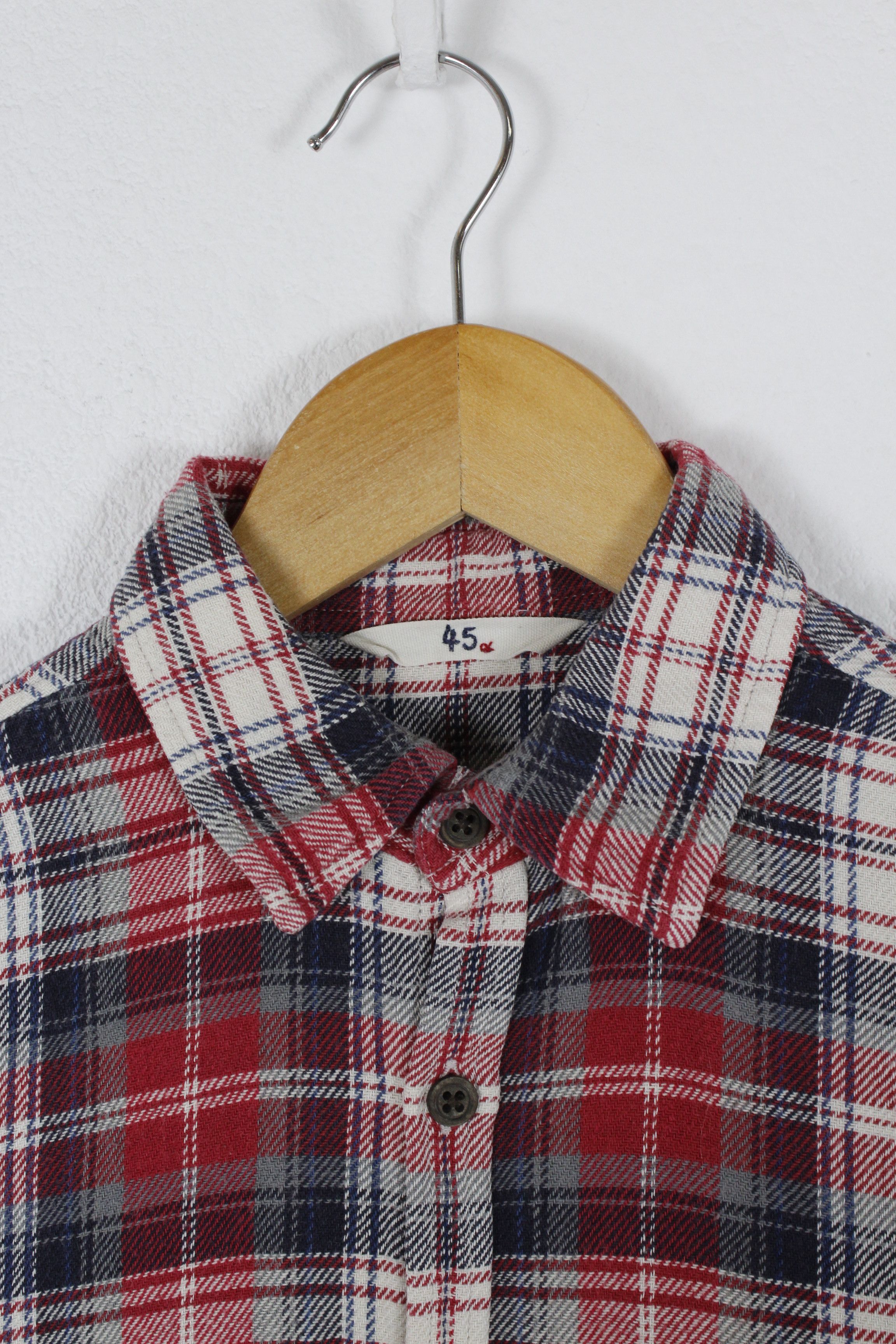 45rpm × Flannel × Japanese Brand 45rpm Buffalo Red Check Flannel Shirt 2 size Size M / US 6-8 / IT 42-44 - 2 Thumbnail