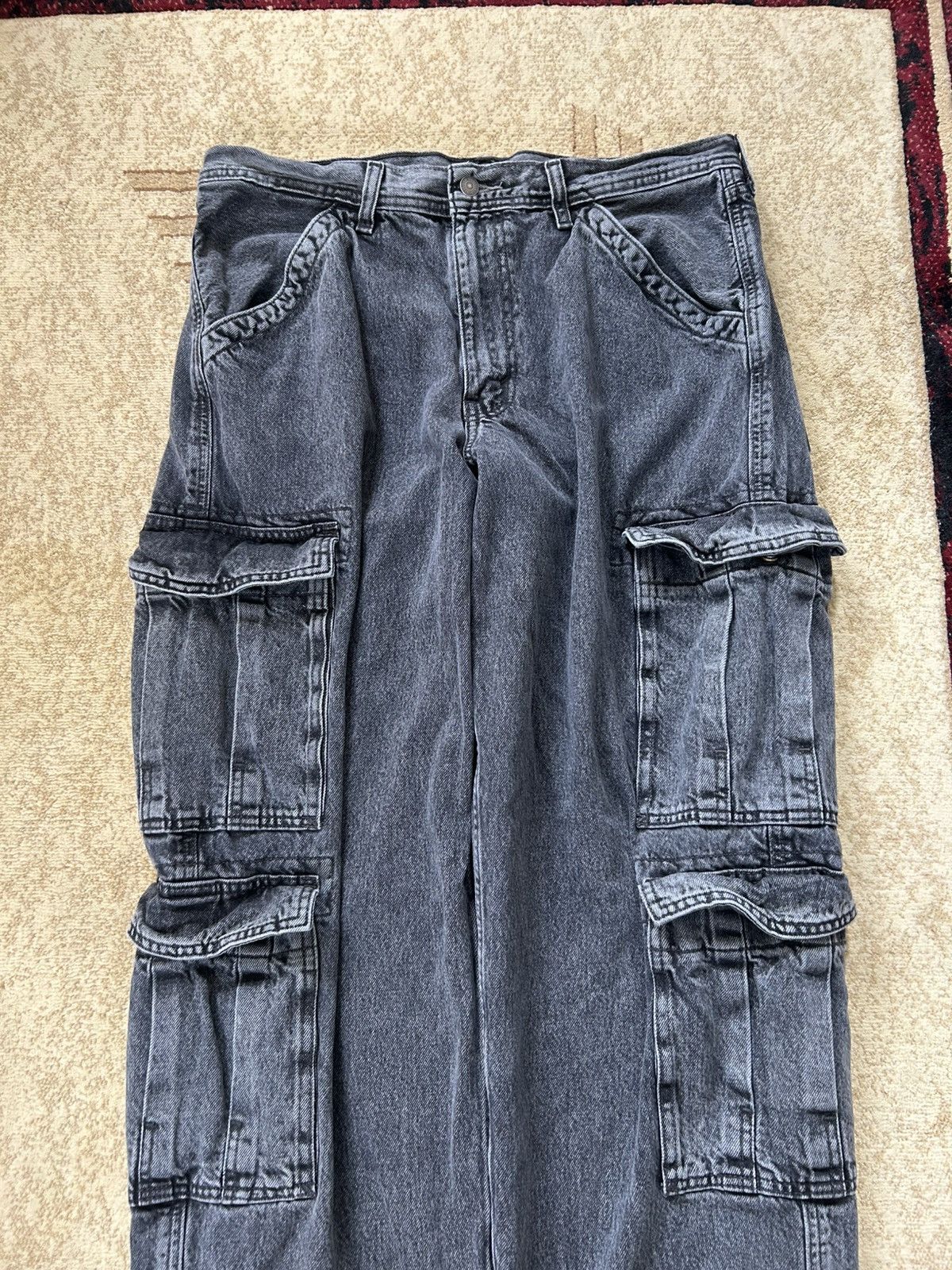 Levi's Levis 578 Faded Black Baggy Cargo Denim Jeans Size US 36 / EU 52 - 7 Thumbnail