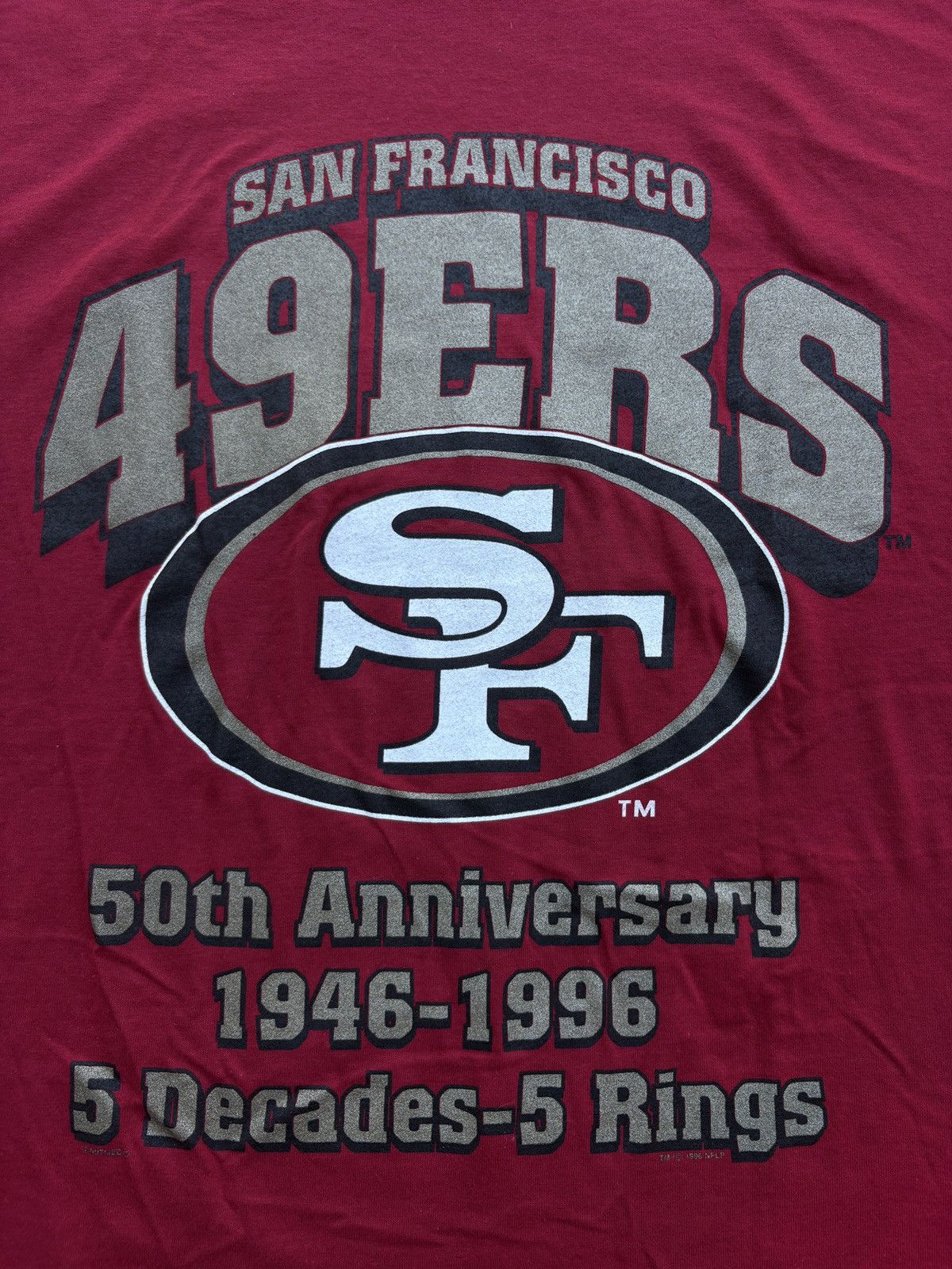 NFL Vintage 1996 Lee 49ers “50th Anniversary” T-Shirt Size XL Size US XL / EU 56 / 4 - 4 Thumbnail