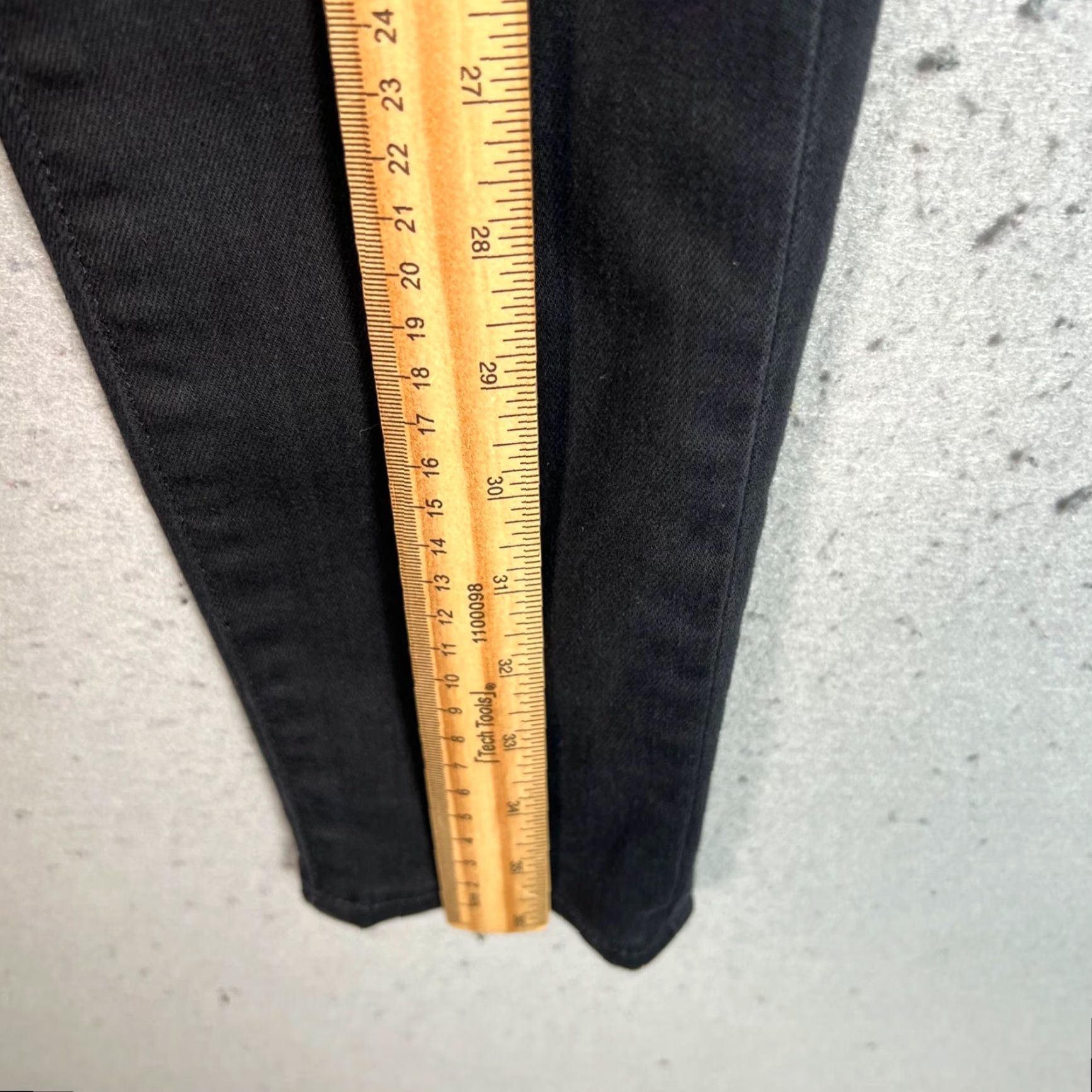 Madewell Madewell Womens Skinny Jeans 24 Black Cotton Blend 9" High-Rise Stretch Denim Size 42" / US 20 - 7 Thumbnail