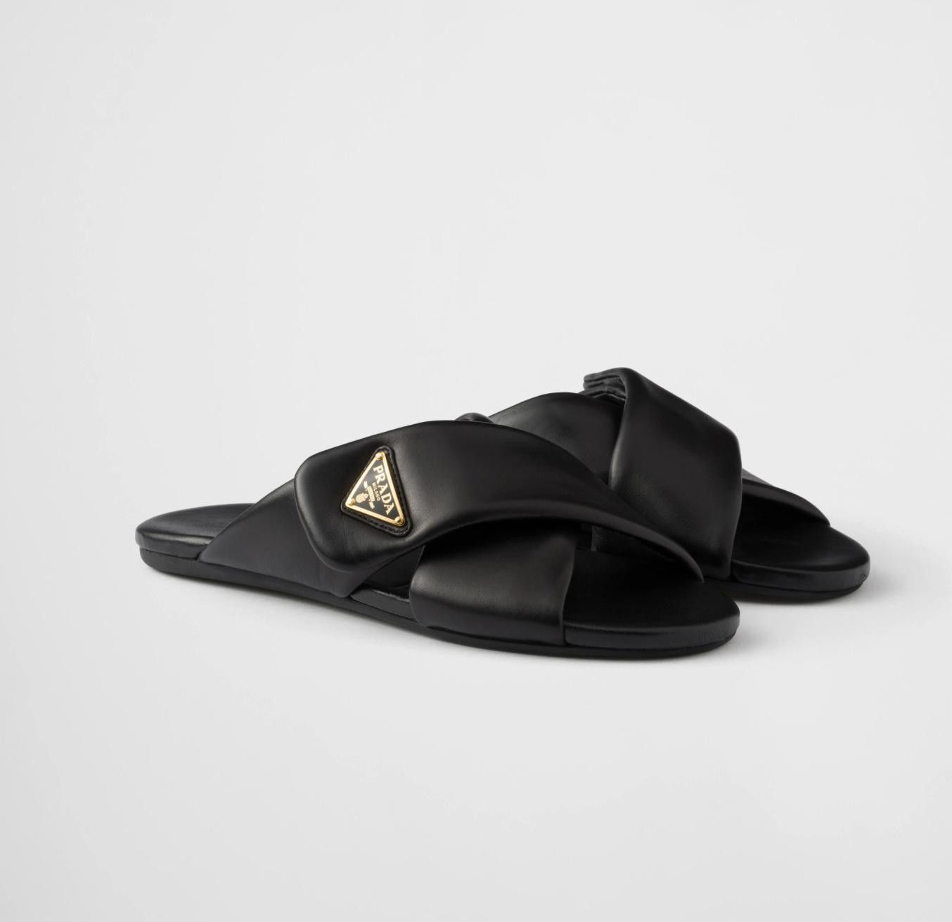 Prada PRADA PADDED LEATHER SLIDES SIZE 41 Size ONE SIZE - 2 Thumbnail