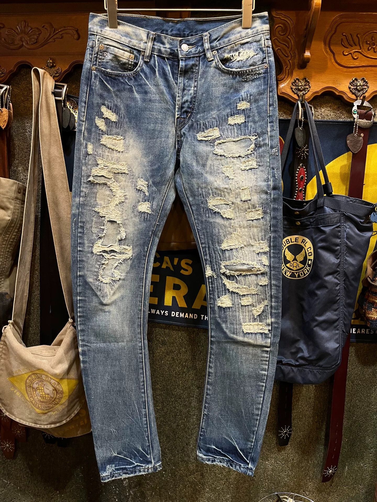 distressed double RL jeans by Ralph Lauren