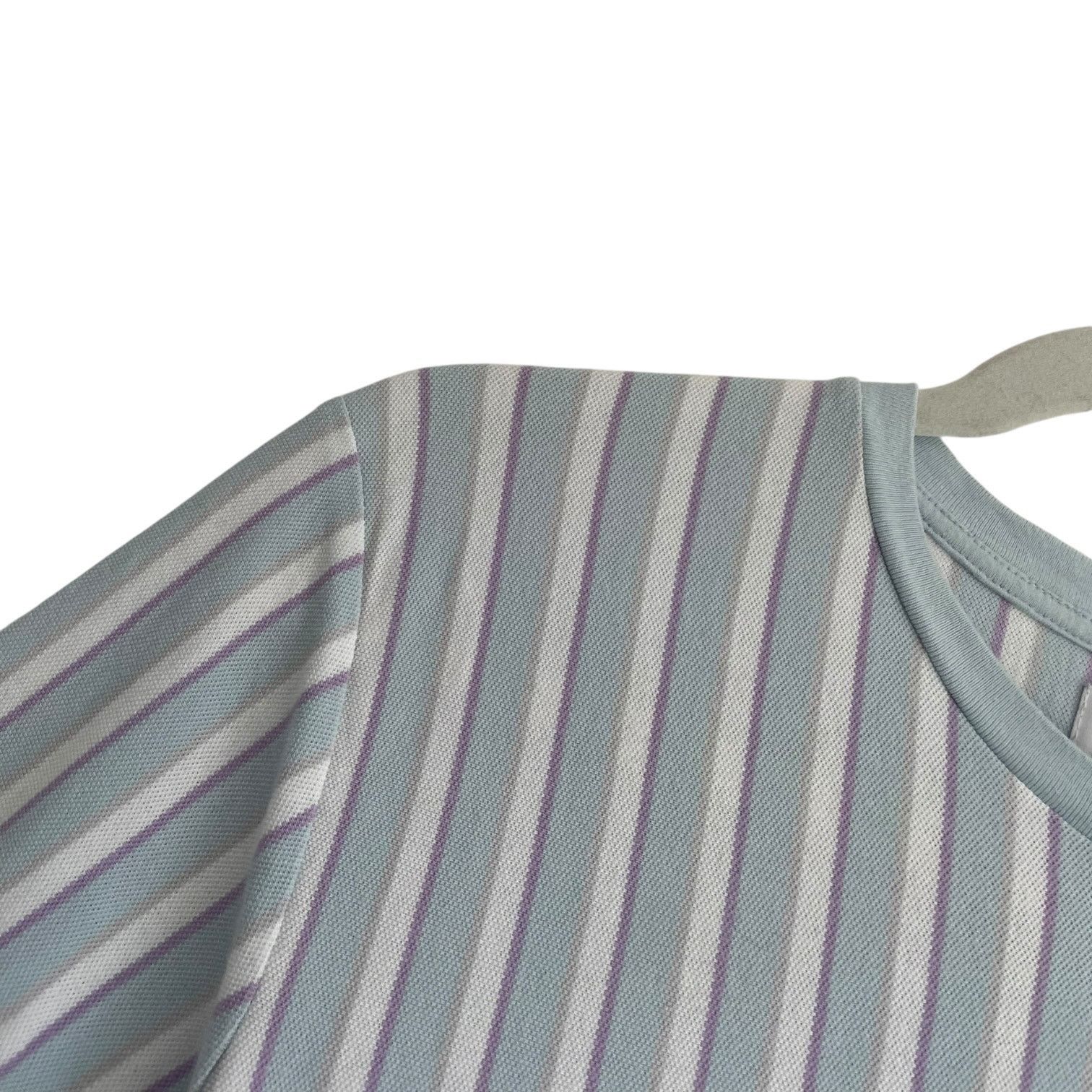 Topman Topman Mens Blue & Purple Striped Short Sleeve Tee Size US S / EU 44-46 / 1 - 2 Thumbnail