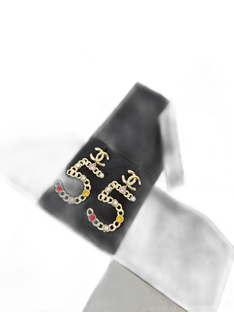 Chanel Chanel Number 5 Earrings in Good Condition Size ONE SIZE - 1 Thumbnail