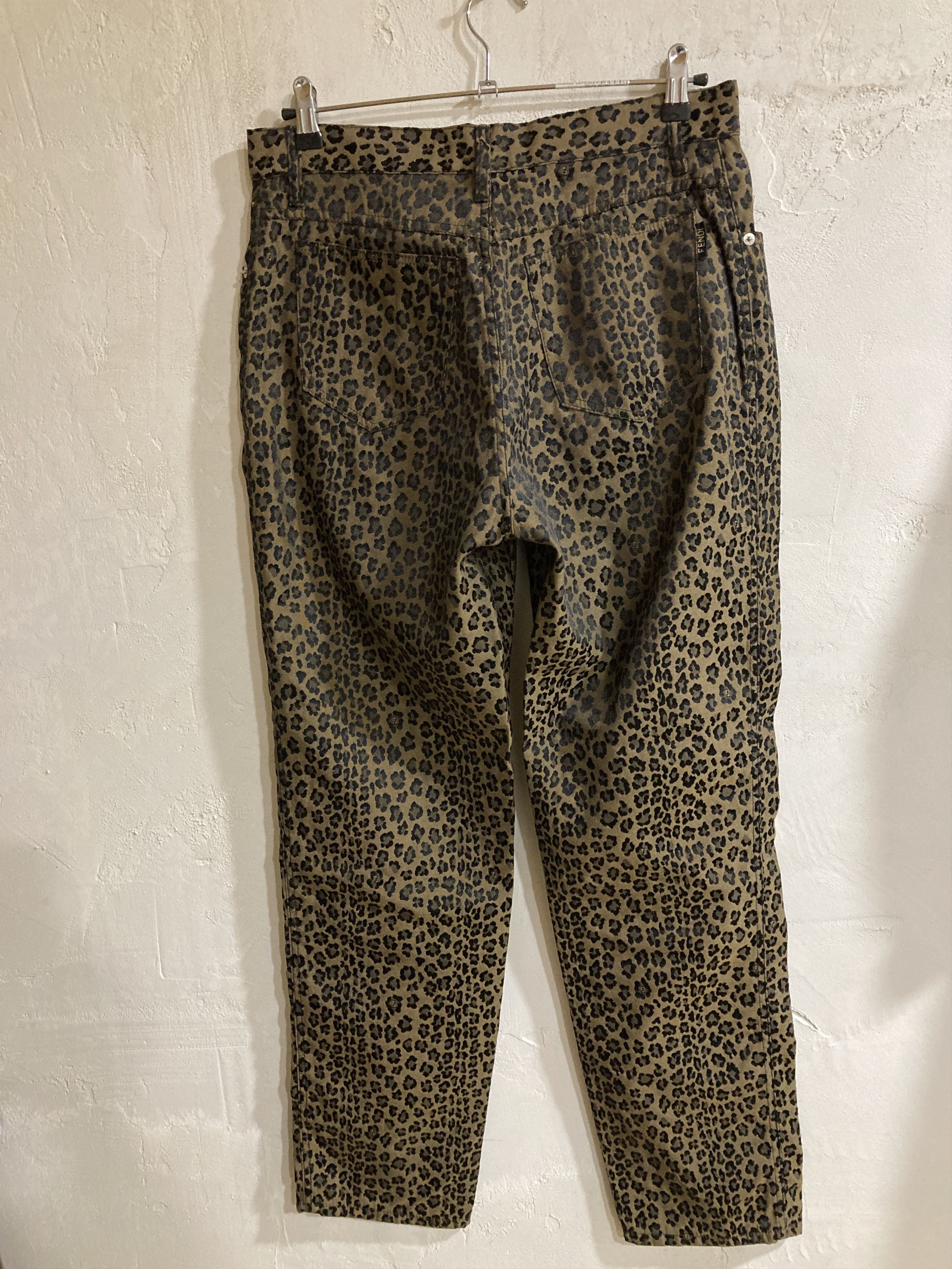 Fendi VINTAGE FENDI PANTS JEANS LEOPARD PRINT MONOGRAM Size 32" / US 10 / IT 46 - 3 Thumbnail