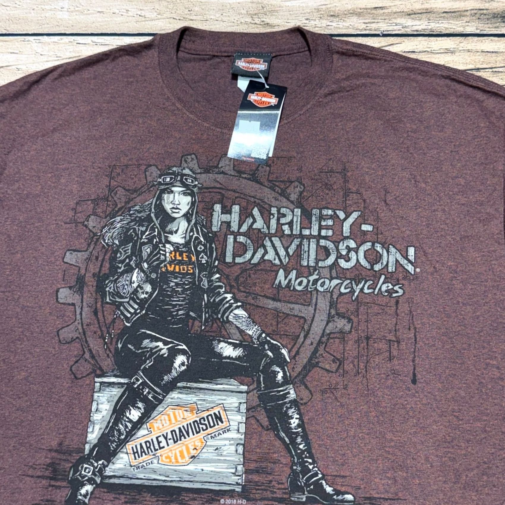 Harley Davidson Harley-Davidson T-Shirt Mens XL Purple Beach Motorcycle Girls NWT Crew Neck Short Sleeve USA Cozumel Size US XL / EU 56 / 4 - 2 Thumbnail