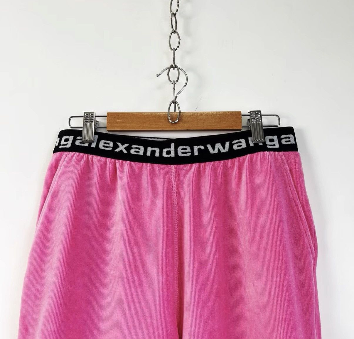 Alexander Wang Alexander Wang Pink Logo Waistband Jogger Pants K12 Size 25" / US 0 / IT 36 - 3 Thumbnail