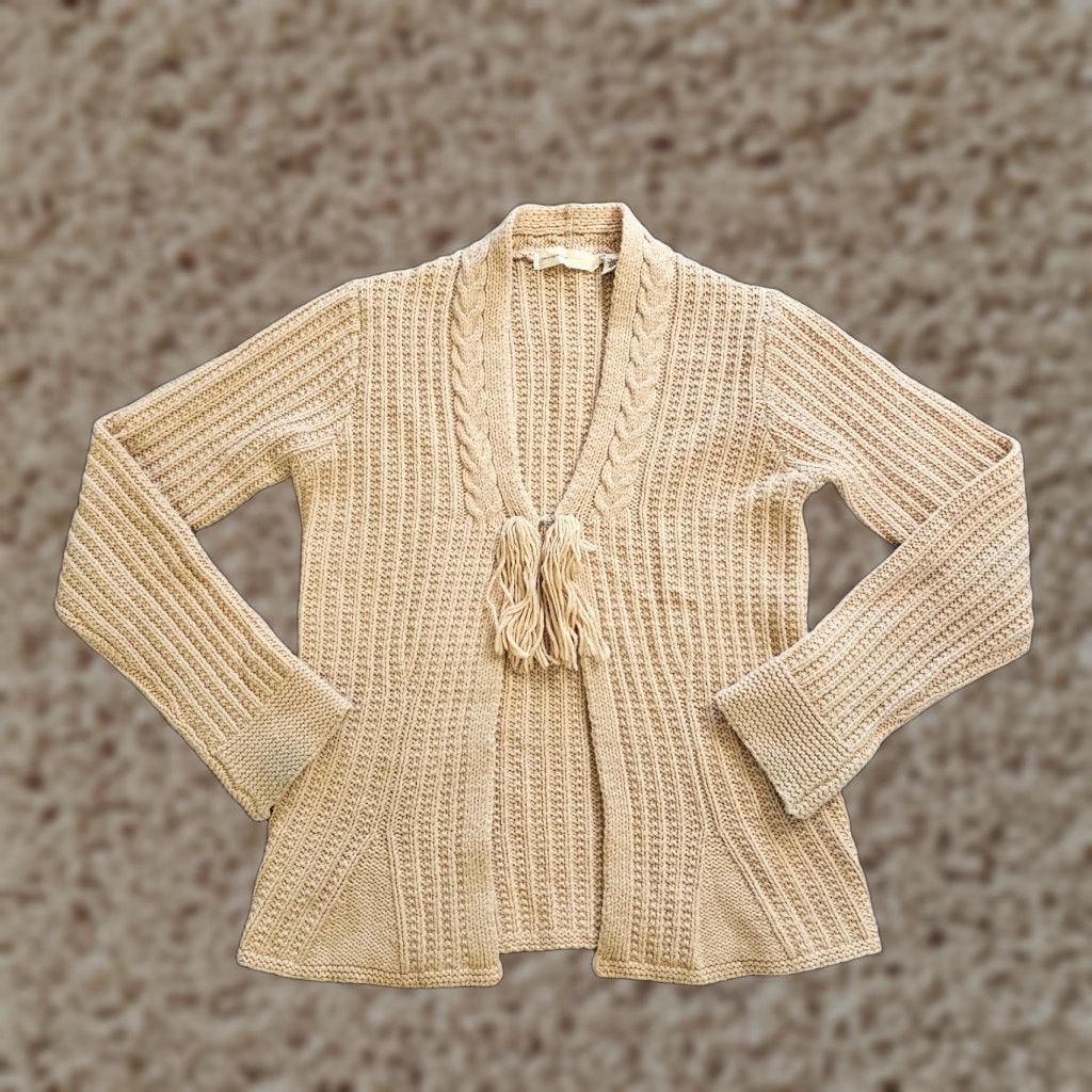 Camel Sleeping On Snow Cardigan Sweater Women Small Beige Camel Hair Blend Long Sleeve Size S / US 4 / IT 40 - 1 Thumbnail