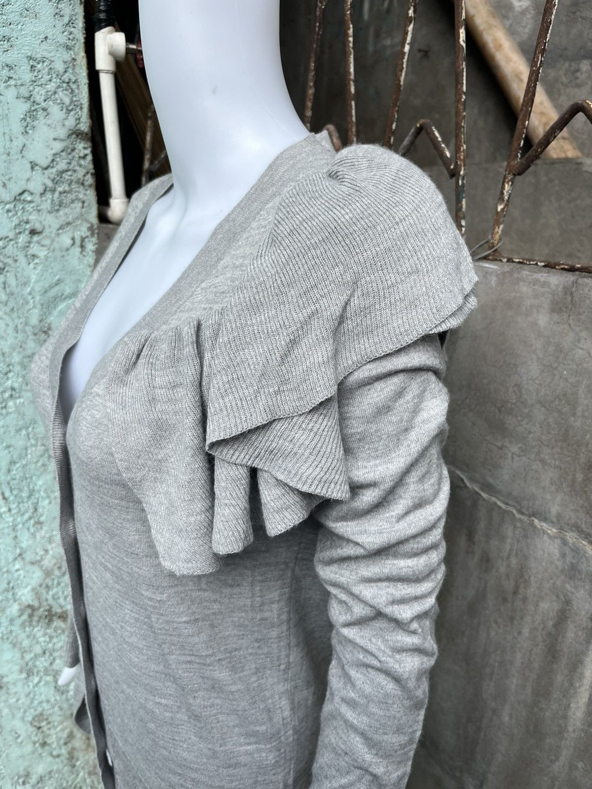 Maison Margiela MM6 Ruffled Cardigan Size S / US 4 / IT 40 - 4 Thumbnail