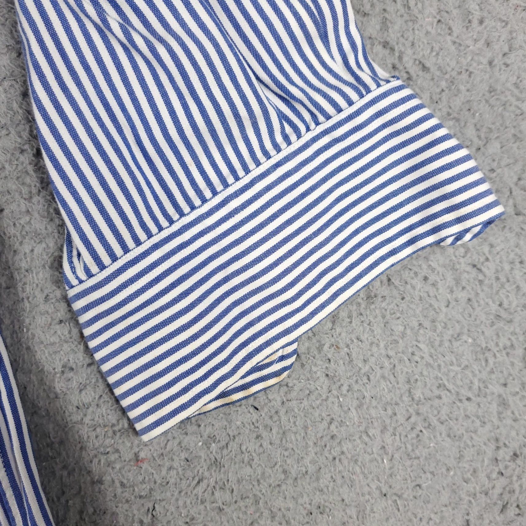 Ralph Lauren Ralph Lauren Dress Shirt Mens Size 16.5 Blue Striped Button Up Long Sleeve Regular Fit Size 42R - 7 Thumbnail