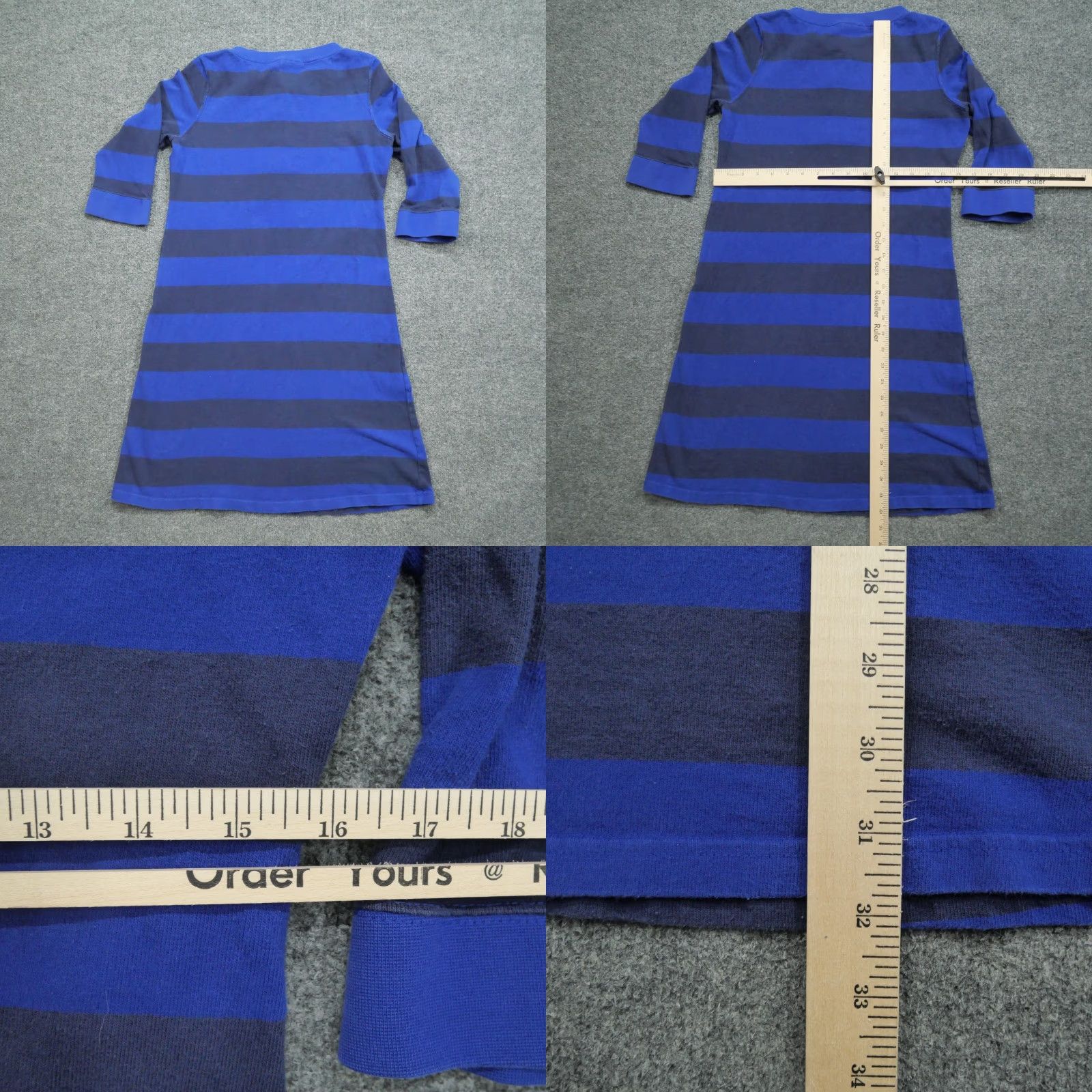 Patagonia Patagonia Shirt Dress Womens Small Blue Striped 3/4 Sleeve Round Neck Pullover Knee Length Casual Size S / US 4 / IT 40 - 8 Thumbnail