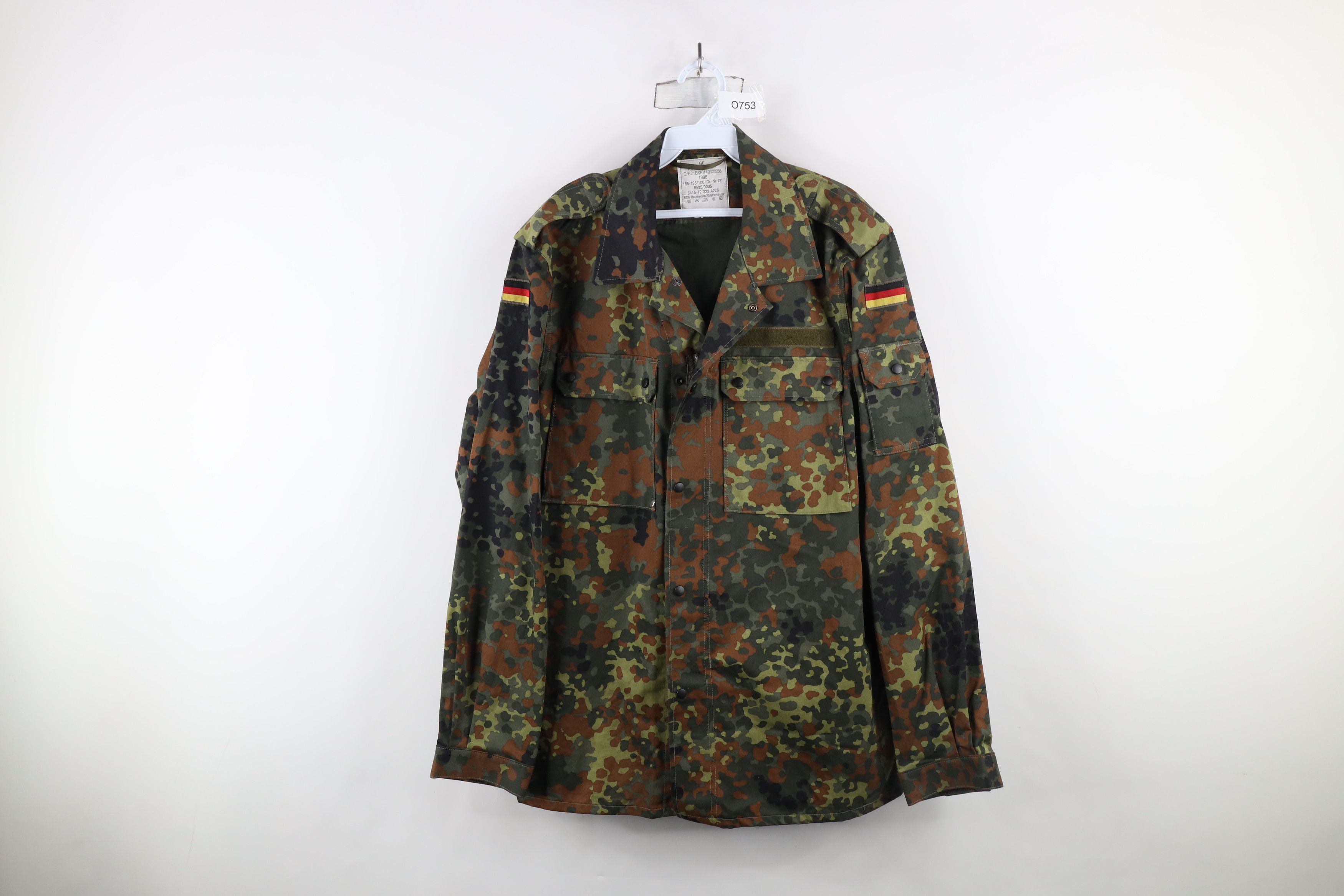 Vintage 90s German Military Camouflage Field Combat Jacket