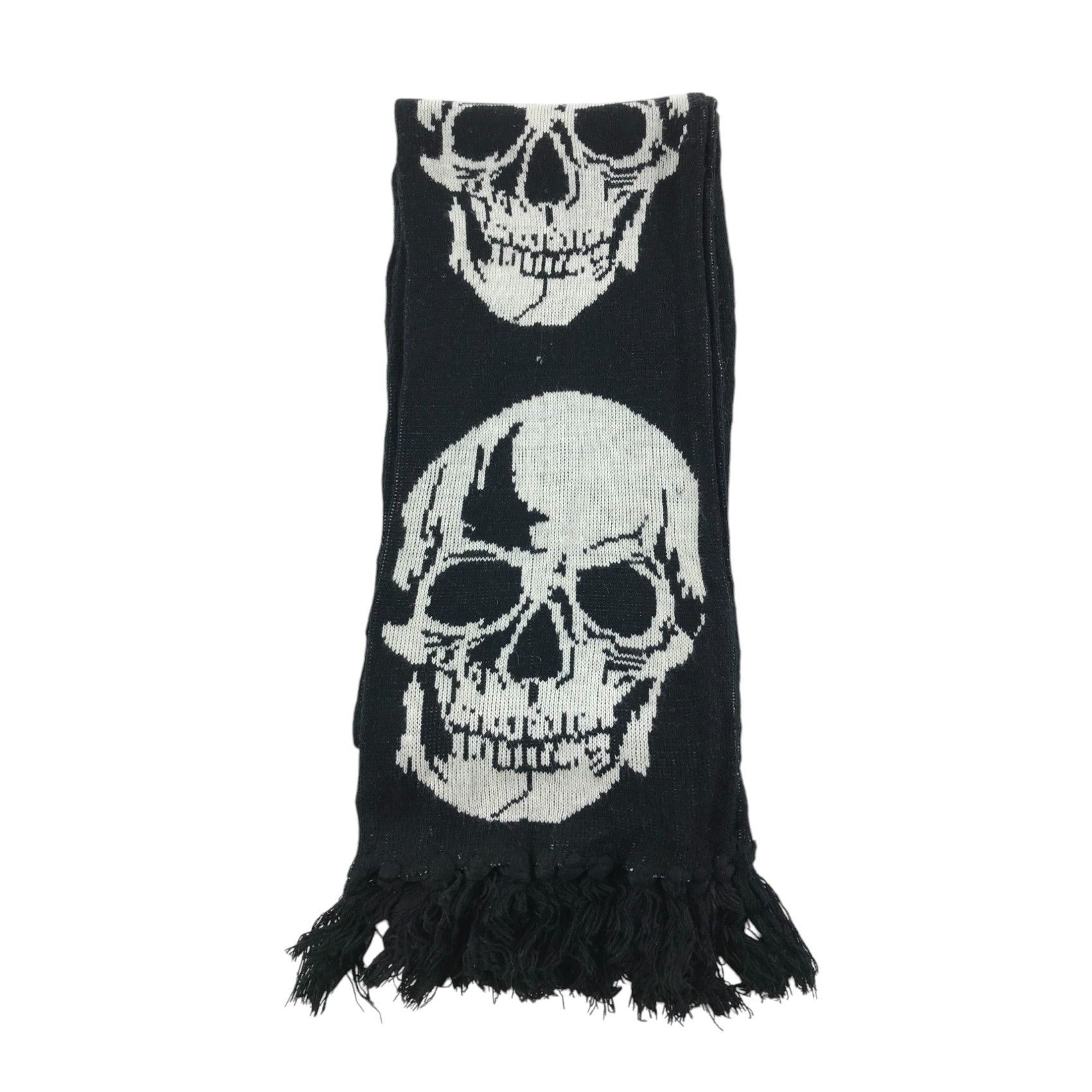Vintage Vintage Skull Scarf / Muffler / Neckwear - WW2483 Size ONE SIZE - 2 Thumbnail