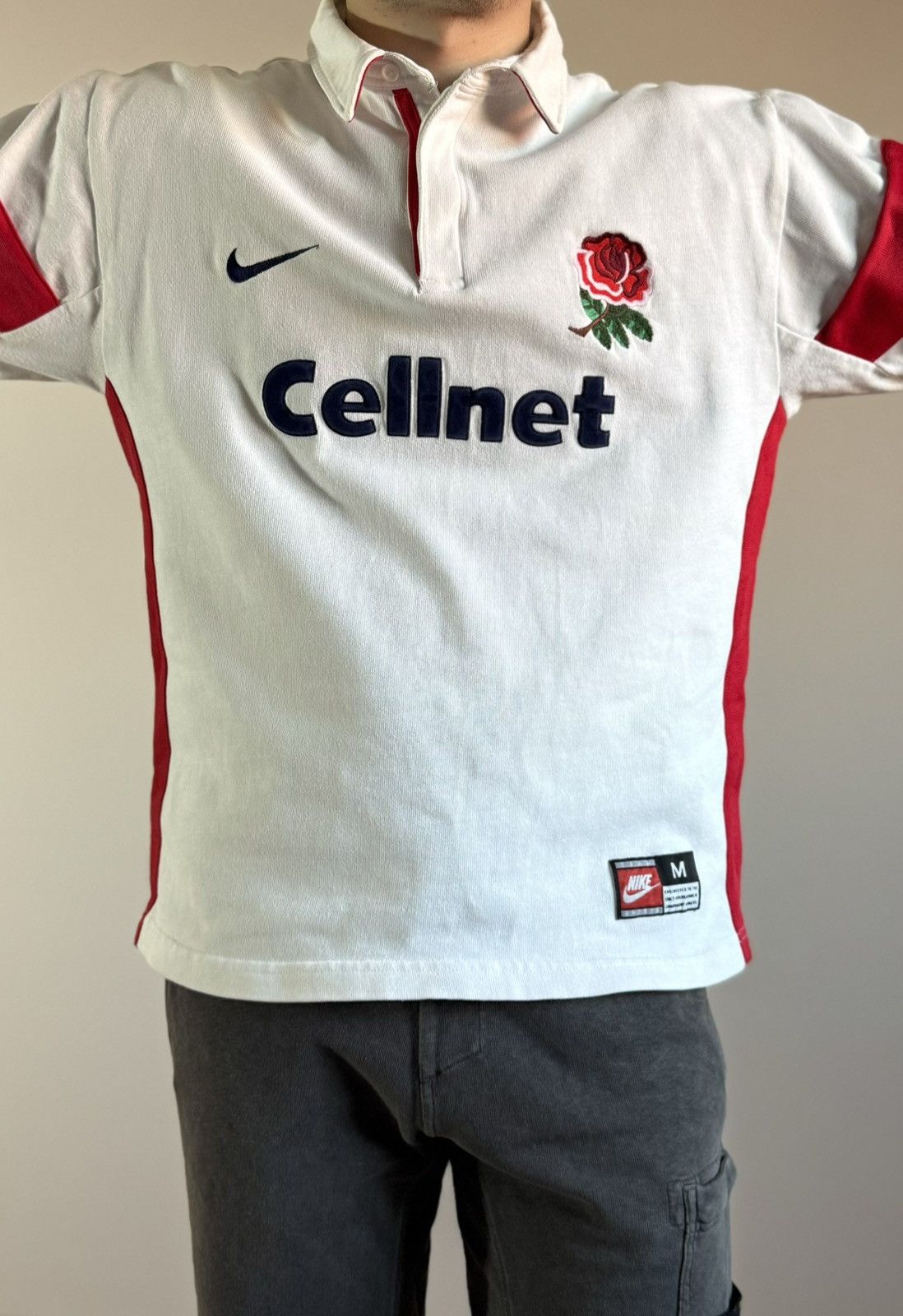 Nike Vintage Nike England 1997 Home Rugby Sweater Polo Sweatshirt Size US M / EU 48-50 / 2 - 12 Thumbnail