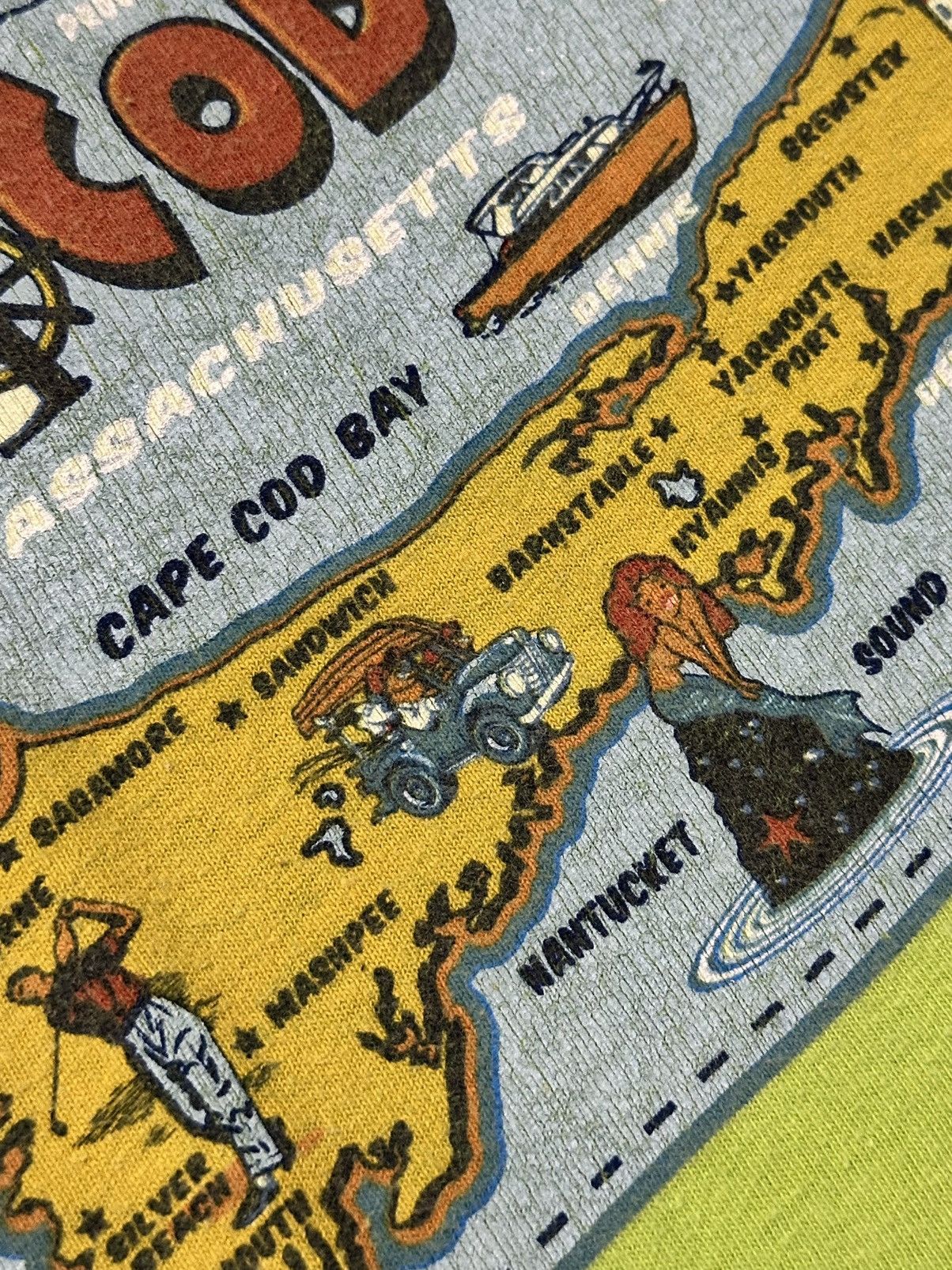 Comfort Colors Cape Cod Postcard Map shirt Size US M / EU 48-50 / 2 - 4 Thumbnail