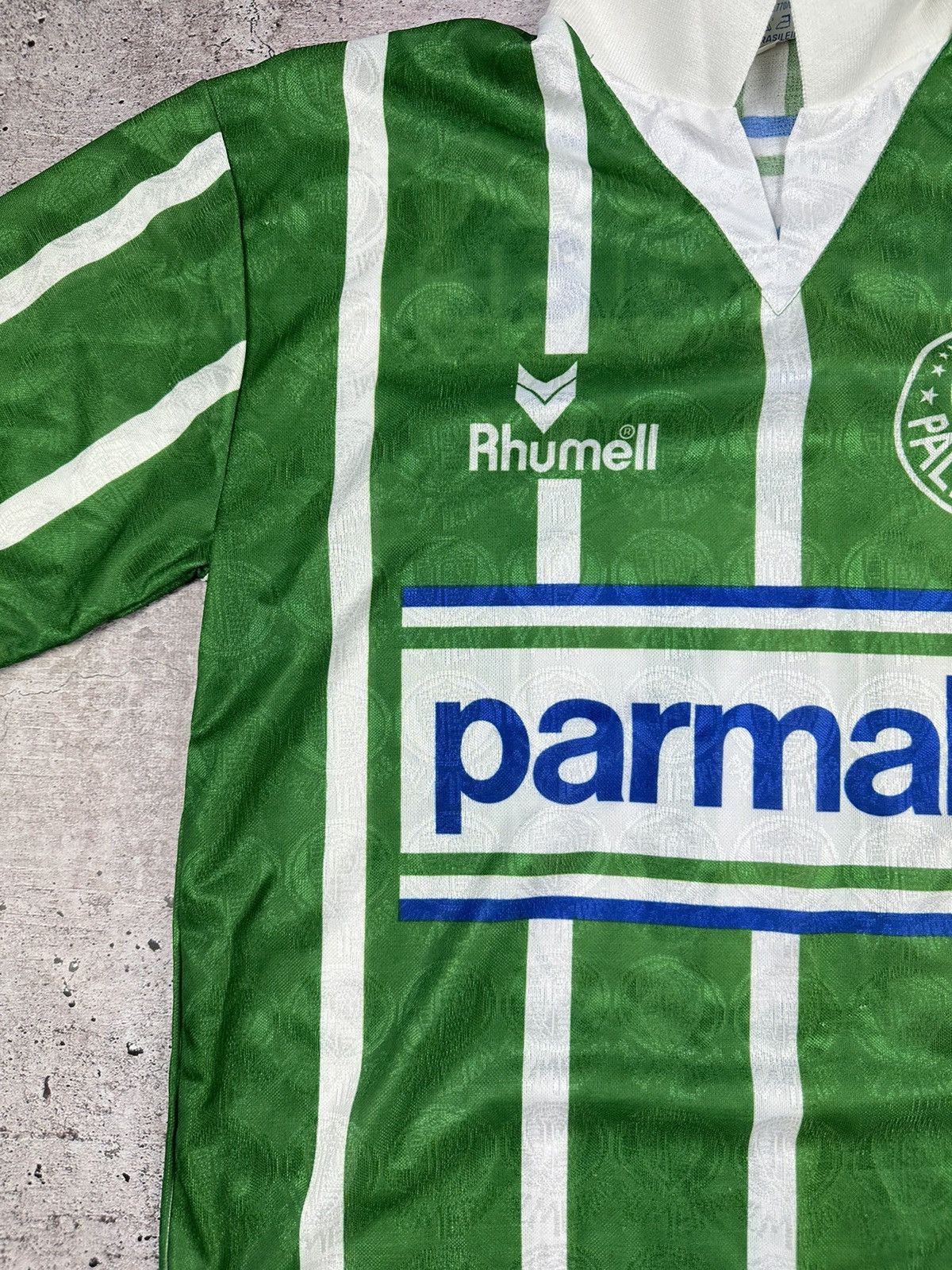 Vintage 1993/94 Rhumell Palmeiras #10 Match Worn Home Jersey Size US L / EU 52-54 / 3 - 8 Thumbnail