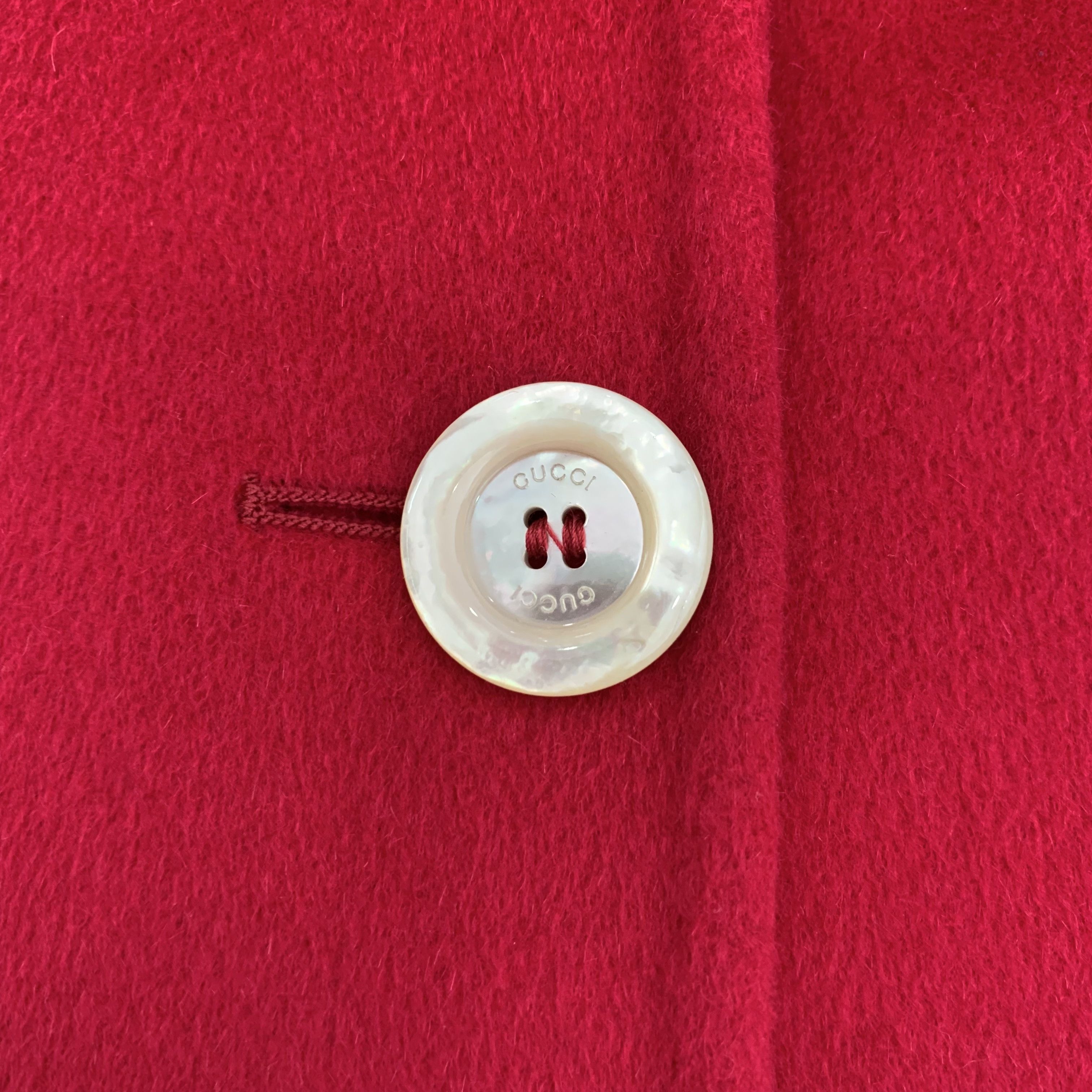 Gucci Gucci Red Wool Bow Collar Coat (Size M) Size M / US 6-8 / IT 42-44 - 5 Thumbnail