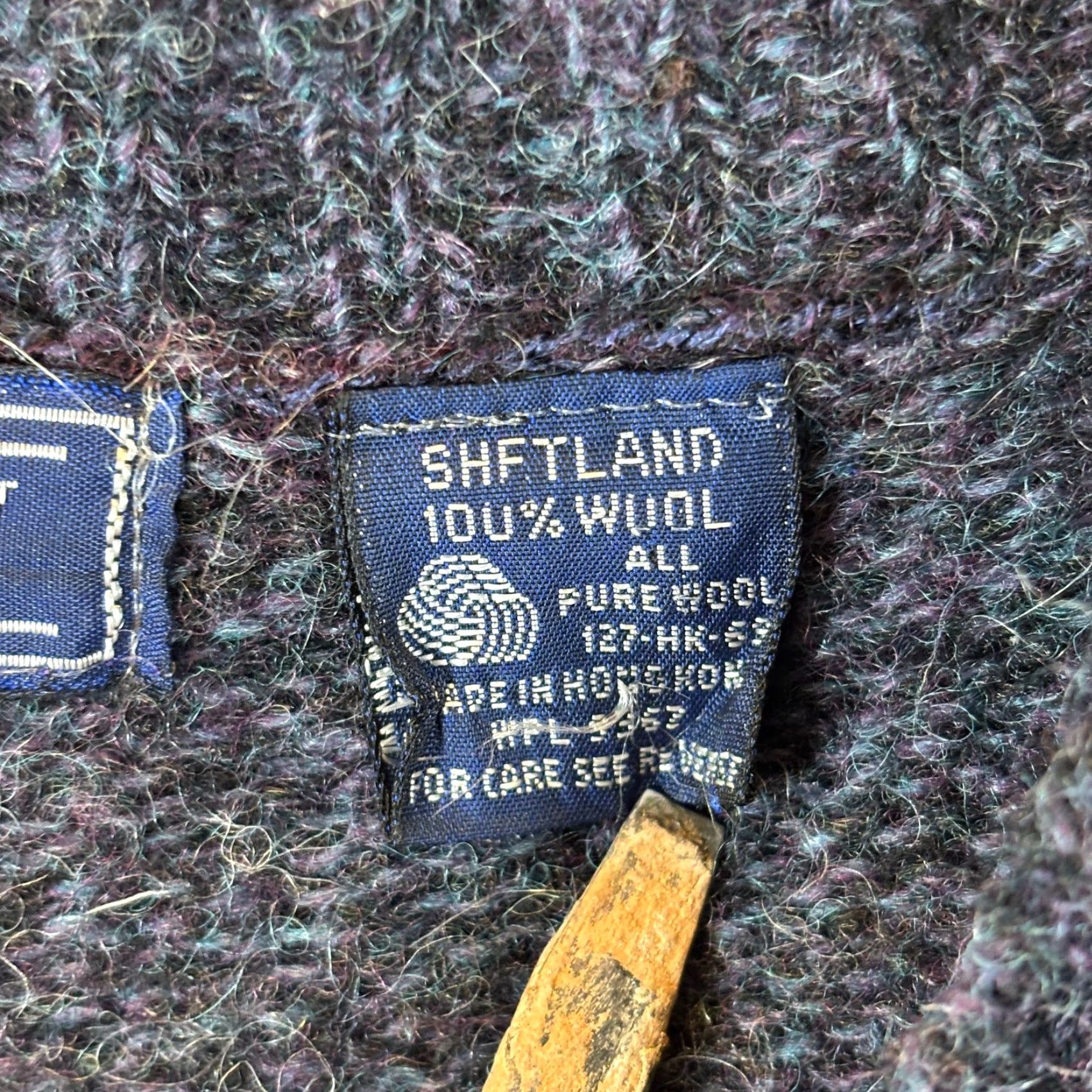 Vintage VINTAGE Crew Vest Sweater Men L Sleeveless Blue Windowpane Plaid Knit Wool Winter Spring Fall Casual Travel Mens Size US L / EU 52-54 / 3 - 7 Thumbnail