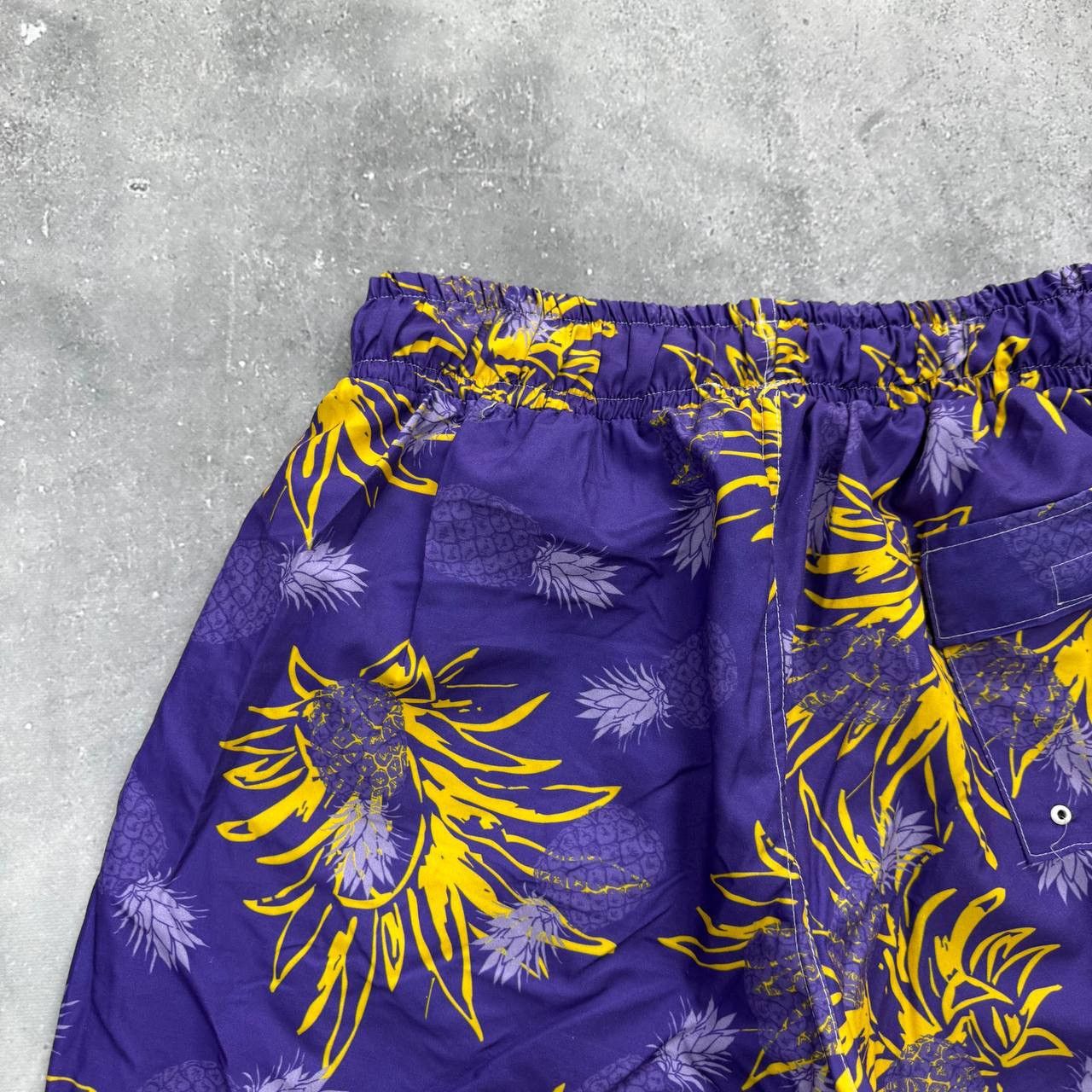 Vintage Vintage Piranha Joe Pineapple Print Swim Beach Shorts Purple Size US 31 - 14 Thumbnail