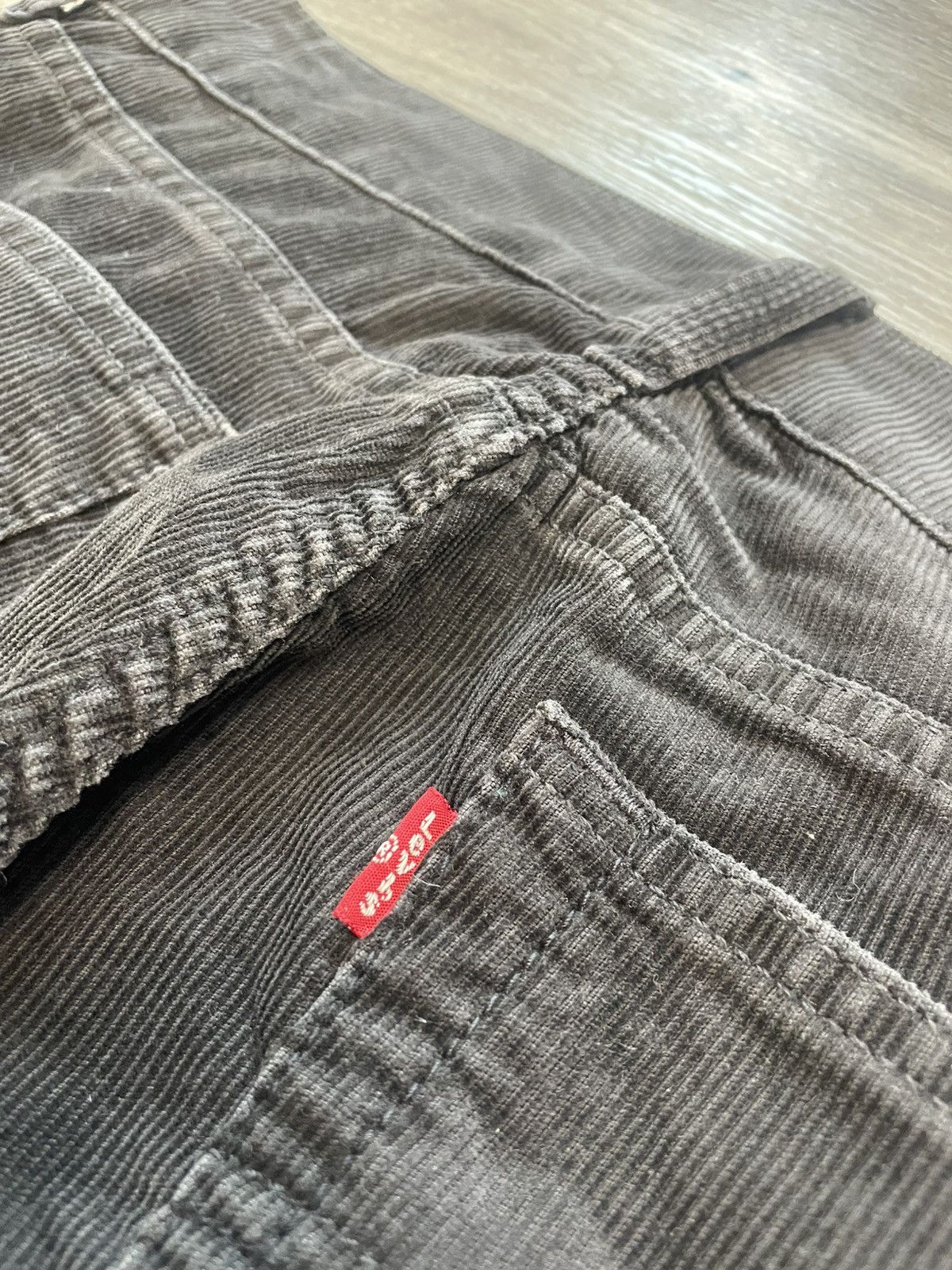 Levi's 29/34 Vintage Levis Black Corduroy Velvet Patchwork Pants Size 29" - 16 Thumbnail