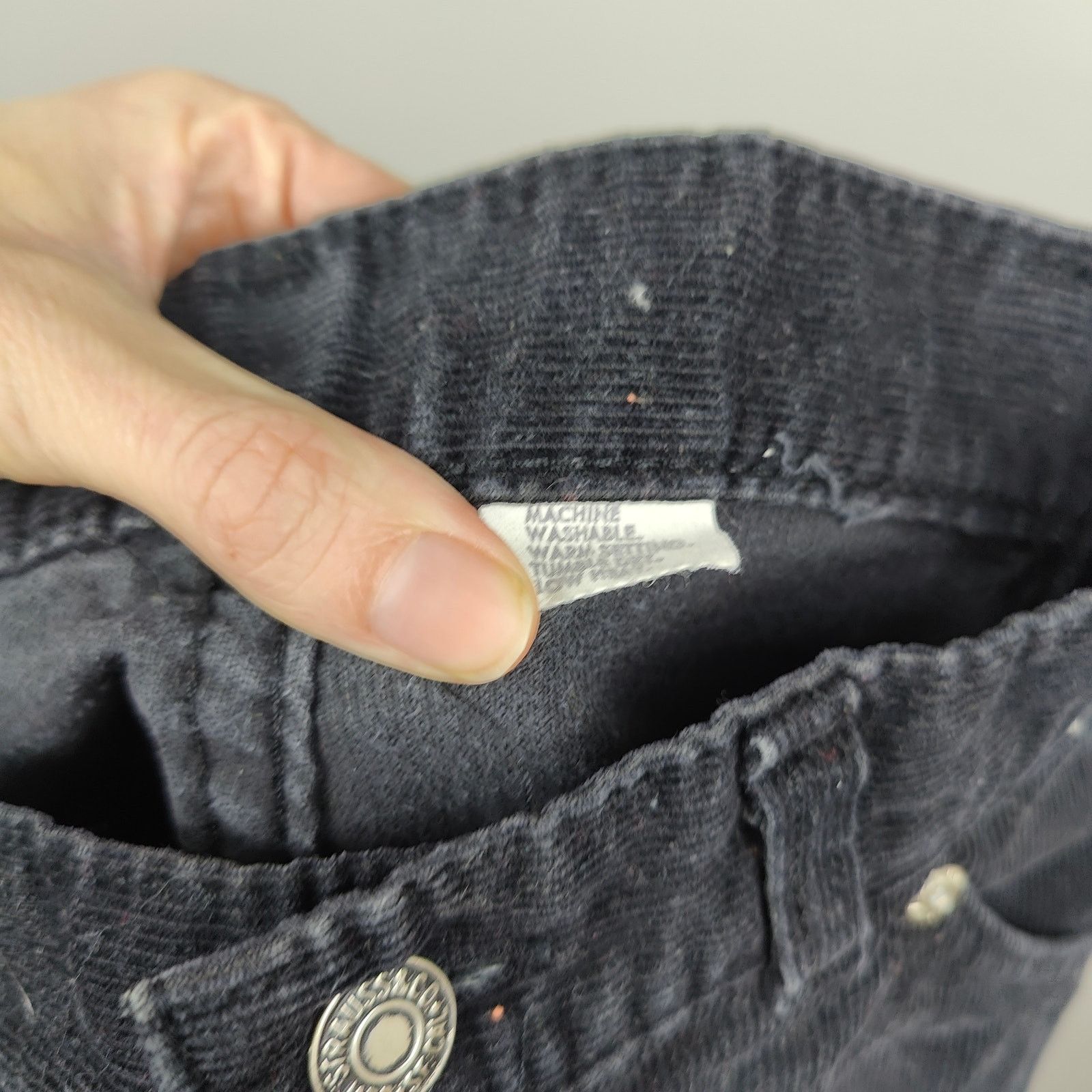 Levi's Vintage Levis Corduroy Jeans 25 Black Zip Fly High Rise Size 25" / US 0 / IT 36 - 7 Thumbnail