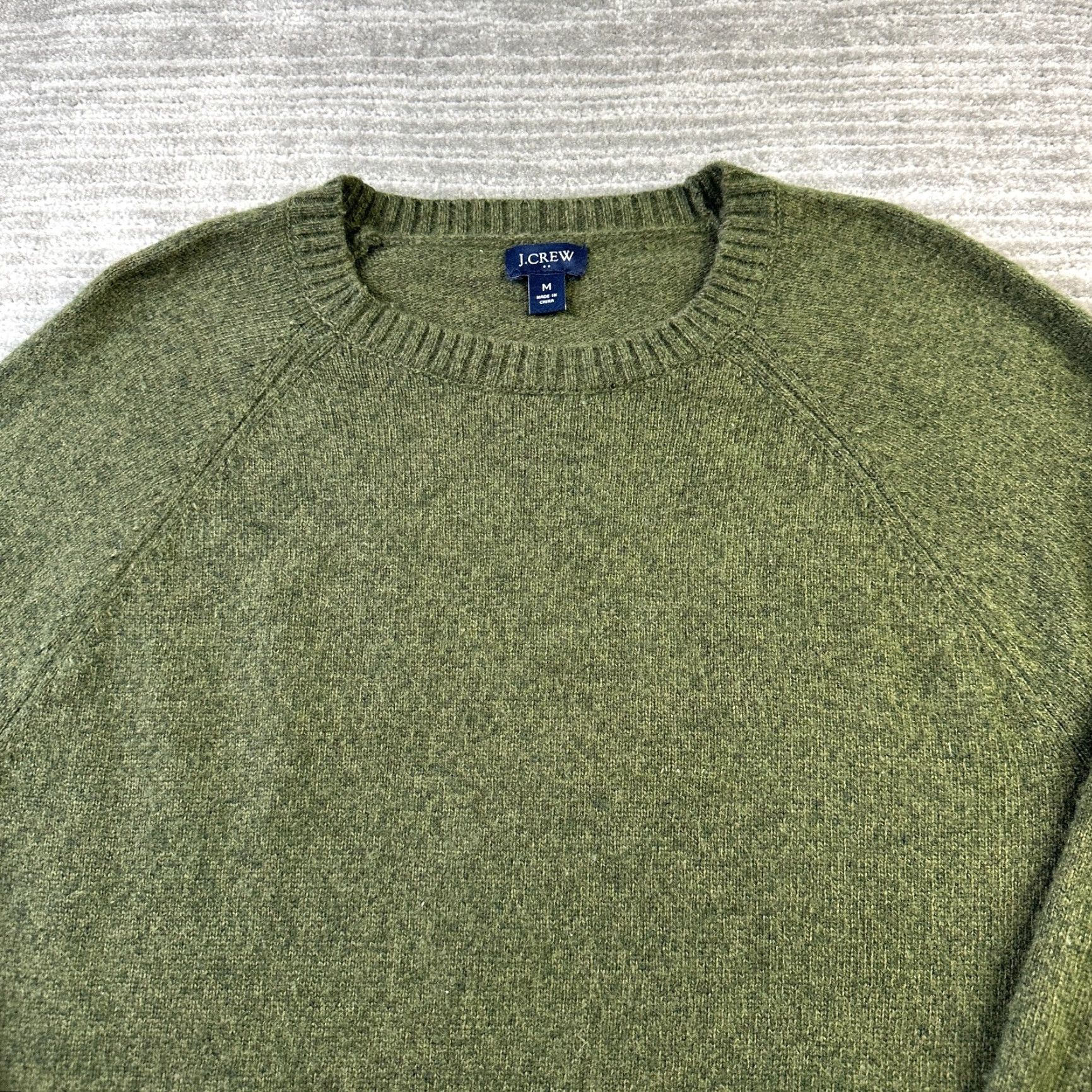 J.Crew J.CREW Sweater Mens Medium Green Lambswool Blend Knit Pullover Crewneck Size US M / EU 48-50 / 2 - 3 Thumbnail