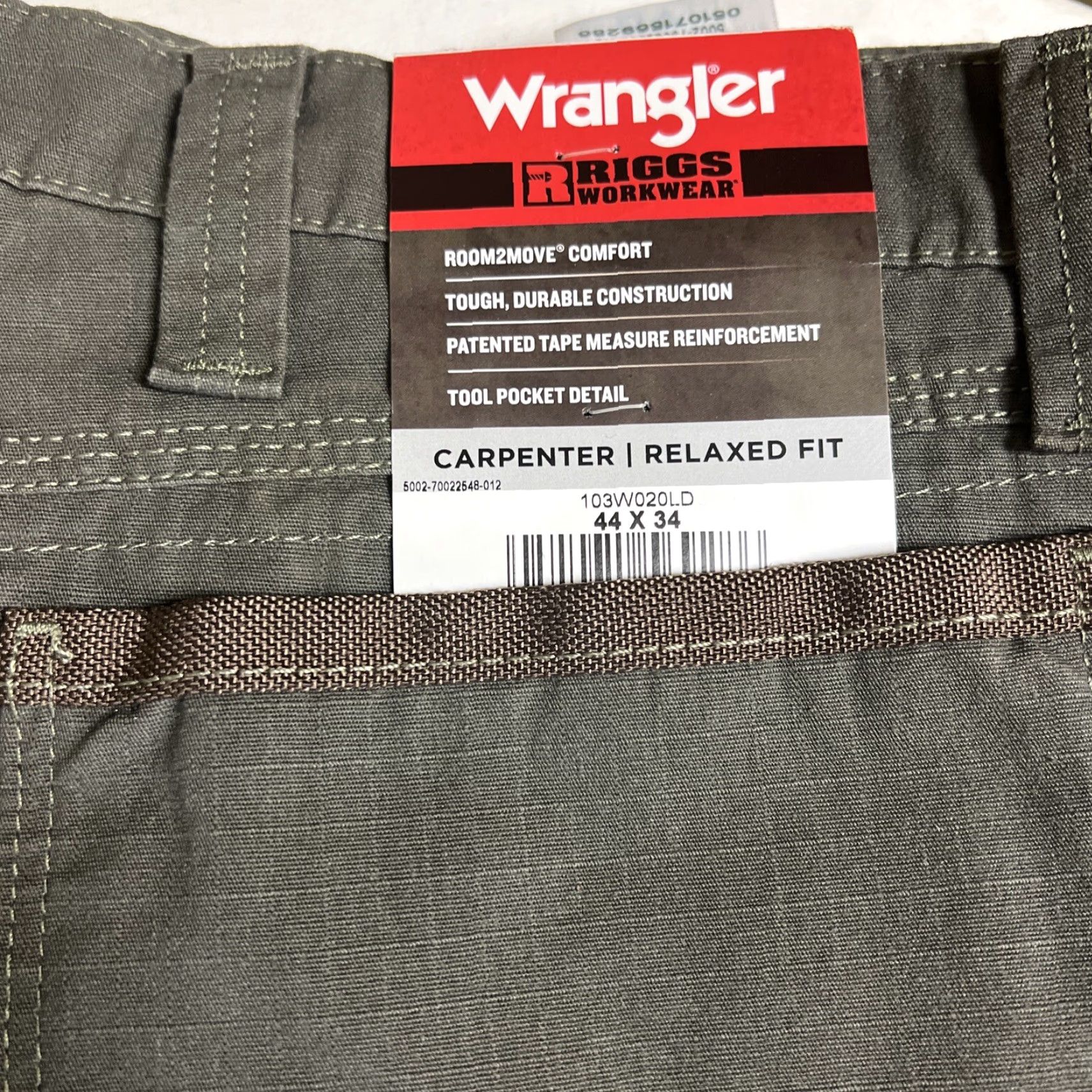 Wrangler NEW Wrangler Riggs Pants Mens 44x34 Green Carpenter Ripstop Workwear Size US 44 / EU 60 - 3 Thumbnail