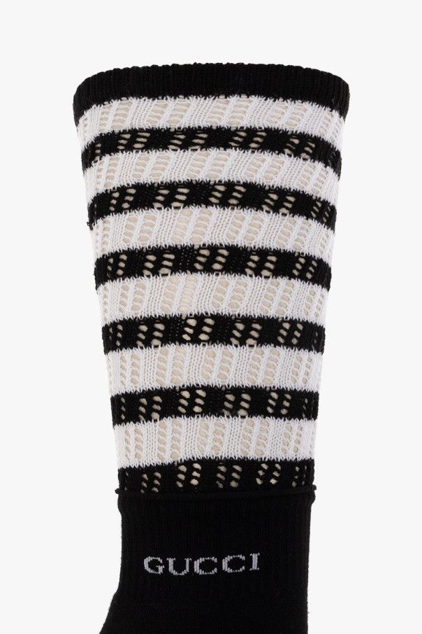 Gucci oc11z0126 Size: OS / Cotton Blend Socks In Black/White Size ONE SIZE - 3 Thumbnail