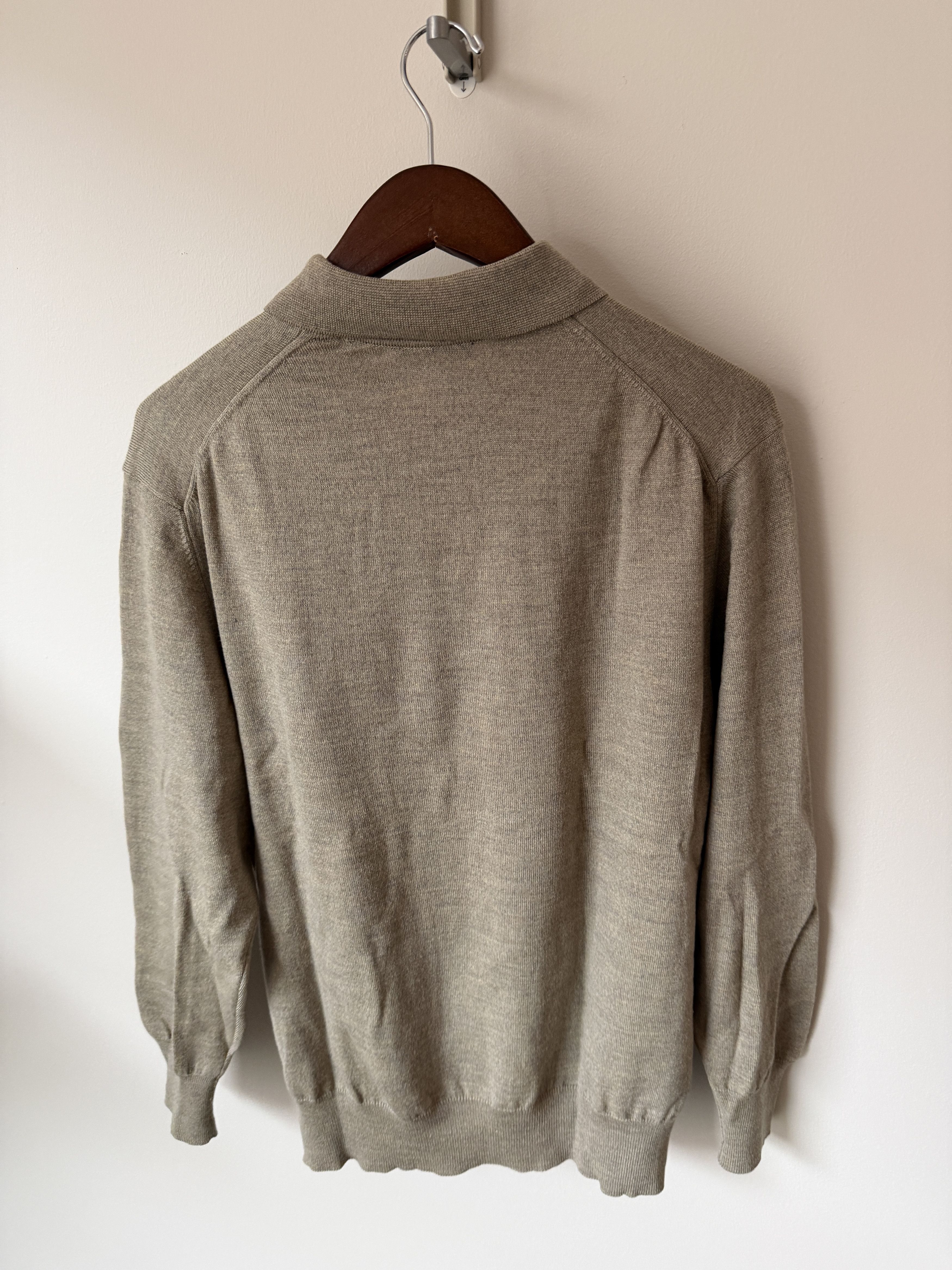 Throwing Fits Barneys New York Long Sleeve Wool Polo Sweater Sorbara's Size US L / EU 52-54 / 3 - 6 Thumbnail