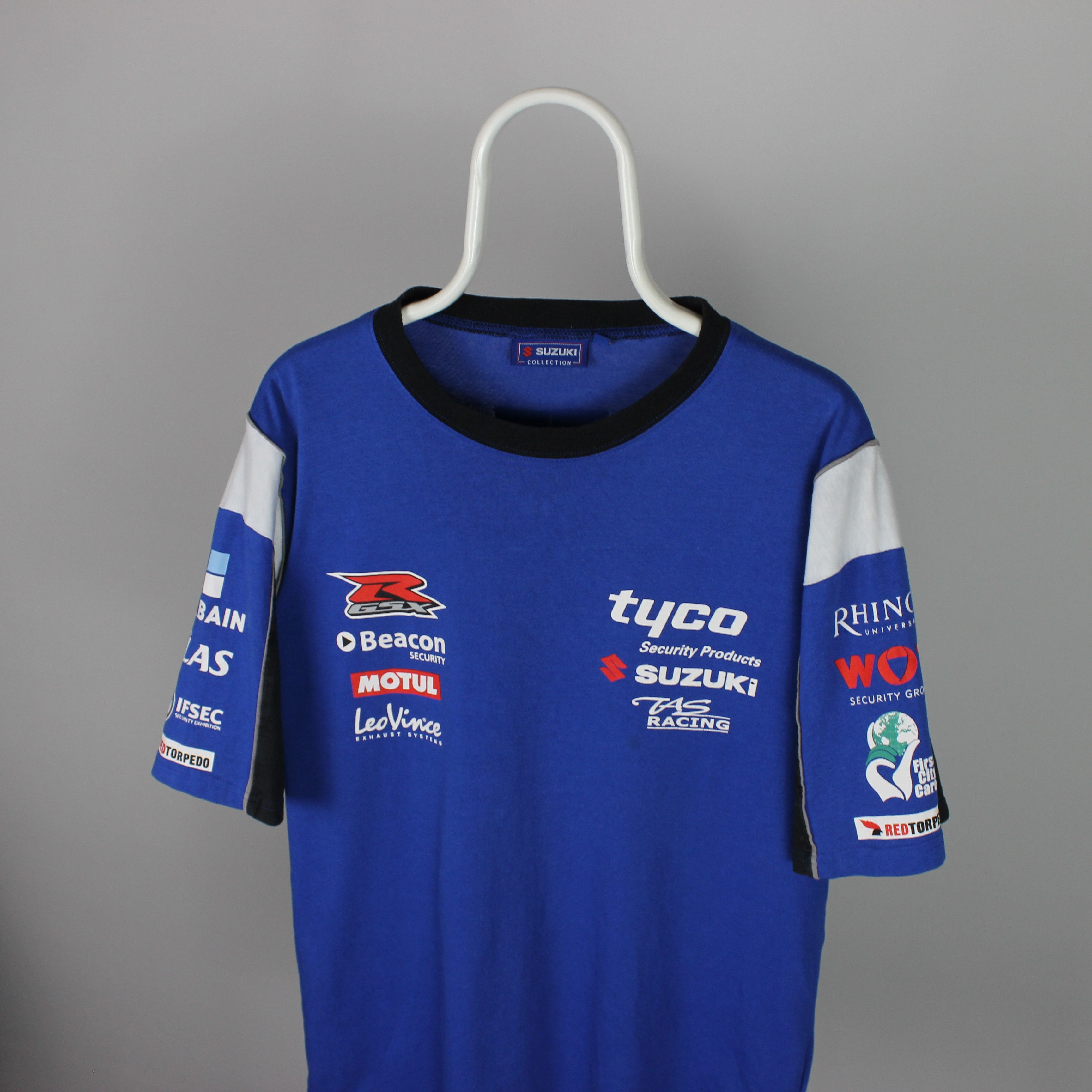 Other Suzuki t shirt men race racing L XL blue Tyco Beacon Motul Size US XL / EU 56 / 4 - 1 Thumbnail