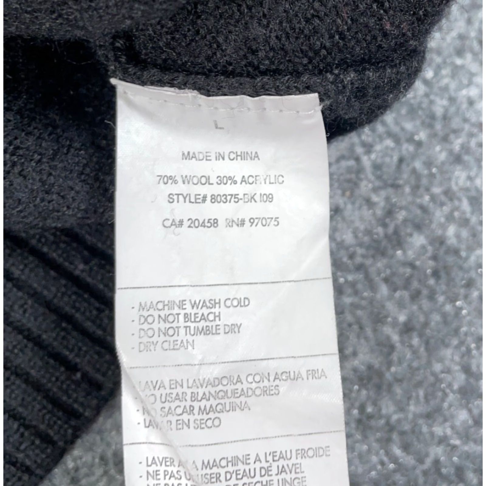 Saucony Saucony 1/4 Zip Sweater Women's Large Black Gray Wool Acrylic Casual Retro Size L / US 10 / IT 46 - 4 Thumbnail