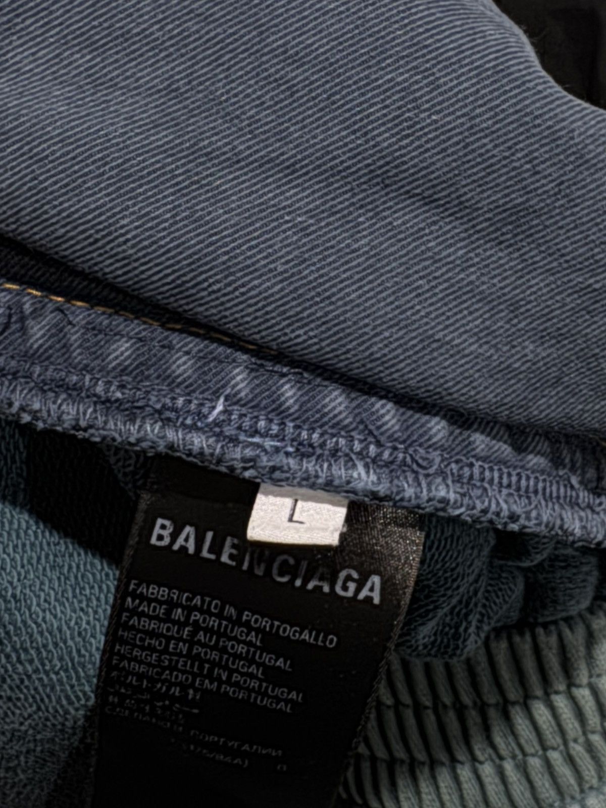 Balenciaga Balenciaga Hybrid Baggy Sweatpant Denim in Blue/Green Large Size US 36 / EU 52 - 10 Thumbnail