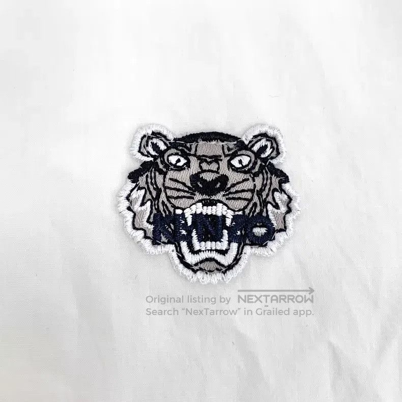 Kenzo Kenzo White Tiger Head Embroidered Cotton Collar Single Br Size XXS / US 00 / IT 34 - 5 Thumbnail