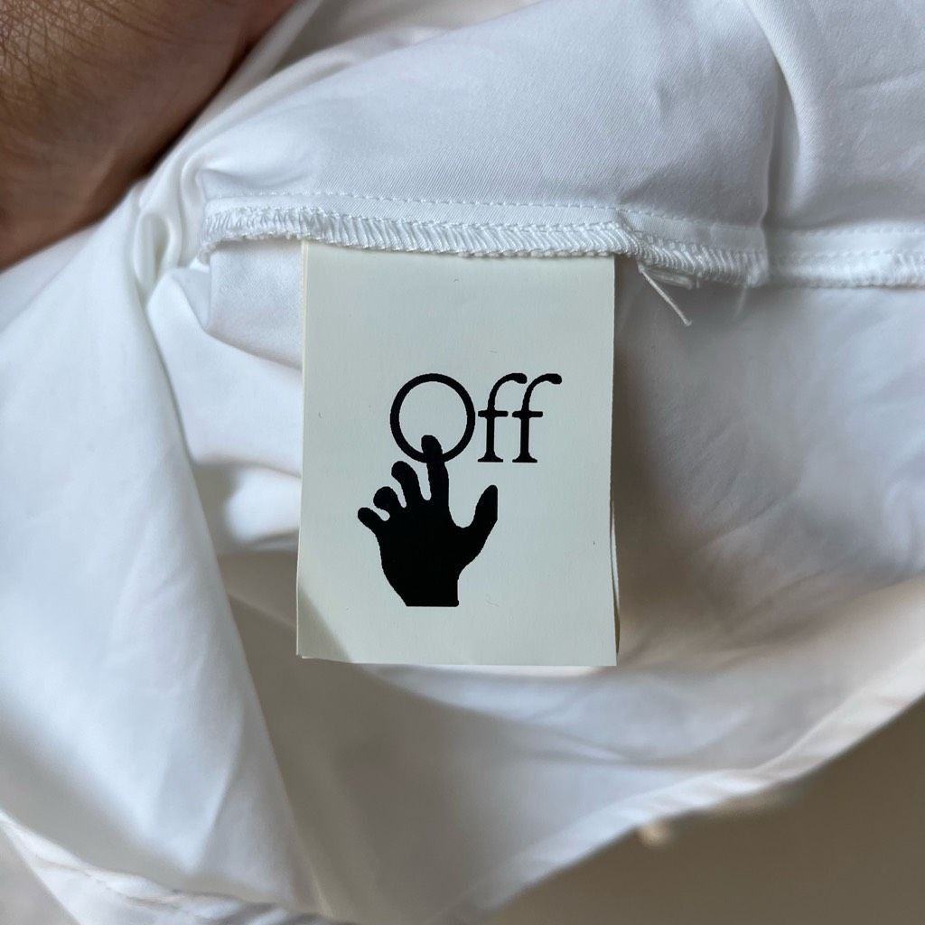 Off-White Off-White Top Embroidered Poplin Long Sleeve Draped Button U Size XS / US 0-2 / IT 36-38 - 11 Thumbnail
