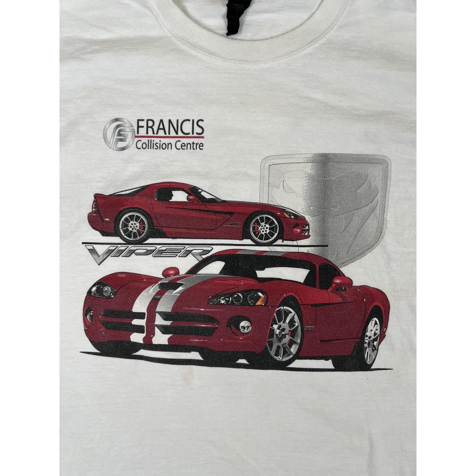 Other Vintage Viper Car Shirt Mens XL White Francis Collision Cent Size US XL / EU 56 / 4 - 2 Thumbnail