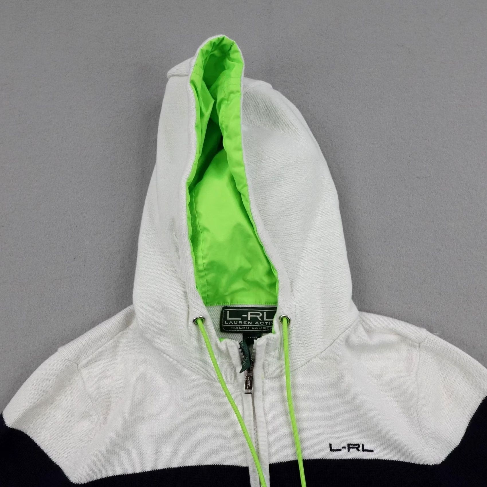 Ralph Lauren Lauren Ralph Lauren Hoodie Womens Medium Blue White Full Zip Sweatshirt Active Size M / US 6-8 / IT 42-44 - 2 Thumbnail