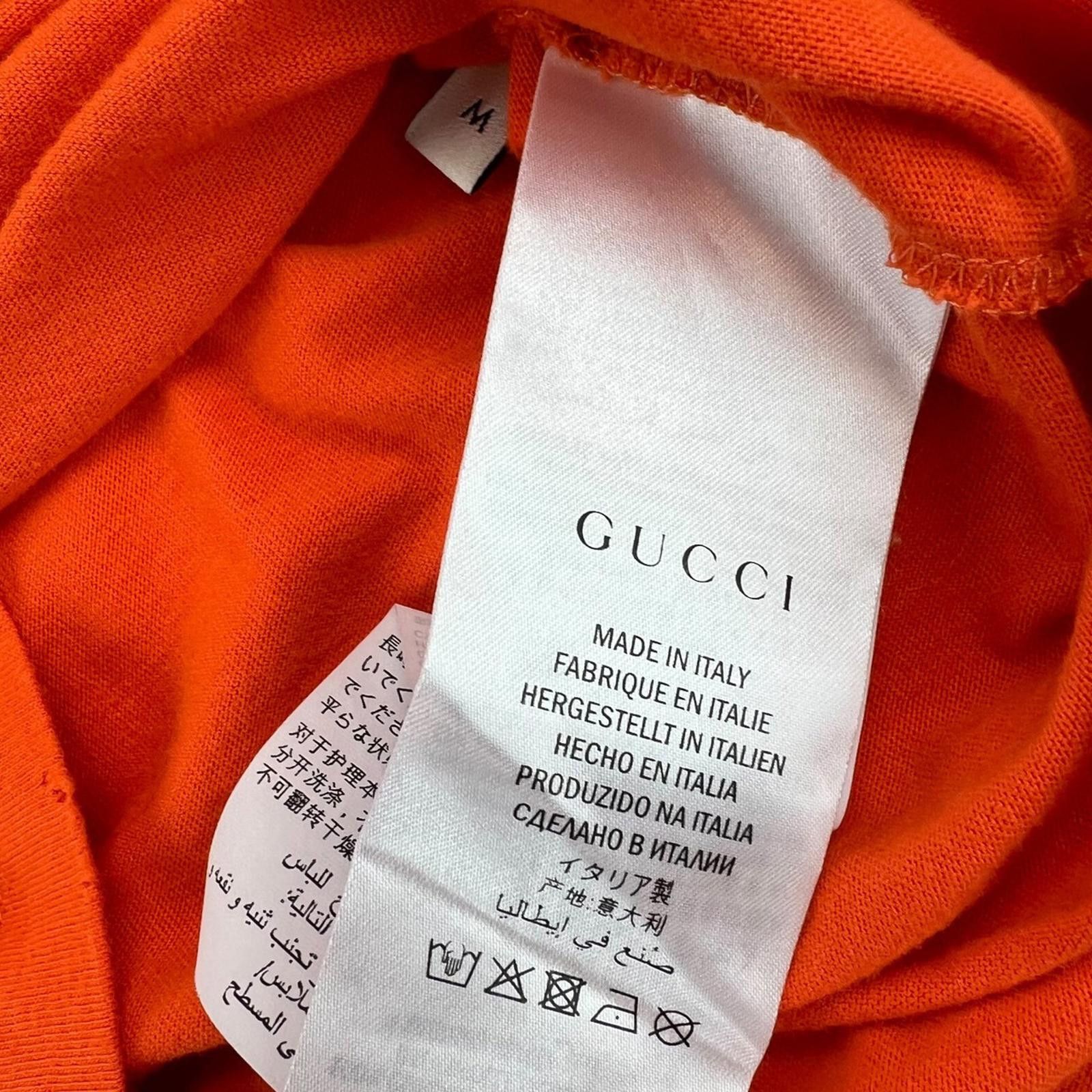 Gucci Gucci Printed Logo Orange T Shirt Size US M / EU 48-50 / 2 - 4 Thumbnail