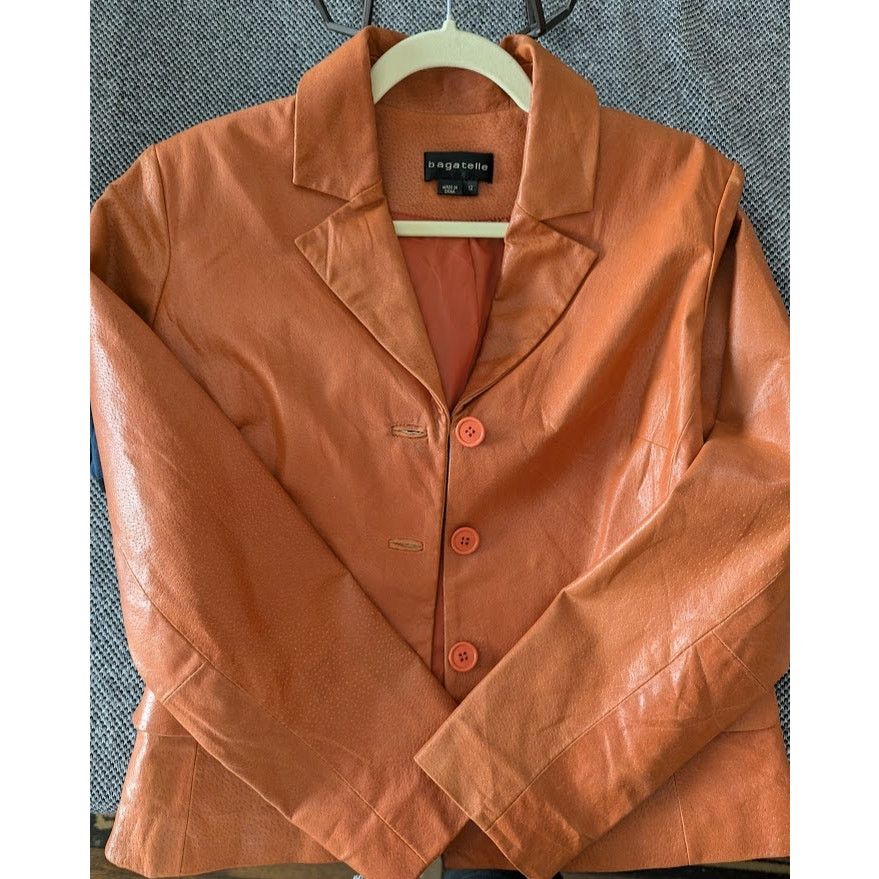 Other Bagatelle Genuine Leather Vintage Blazer - Women's Size 12 Size XL / US 12-14 / IT 48-50 - 1 Thumbnail