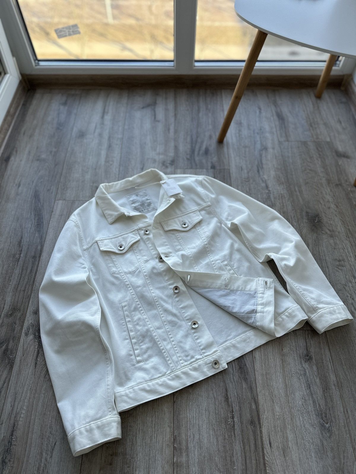 Brunello Cucinelli Brunello Cucinelli Denim Jacket, White 50 IT Size US M / EU 48-50 / 2 - 4 Thumbnail