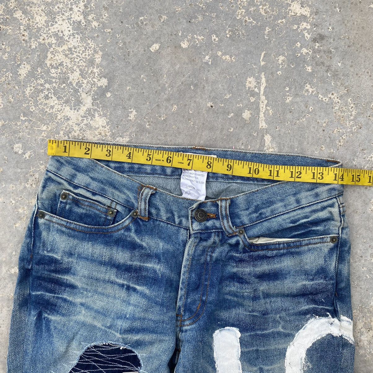 If Six Was Nine vintage classic members patchwork ripped denim jeans Size US 28 / EU 44 - 13 Thumbnail