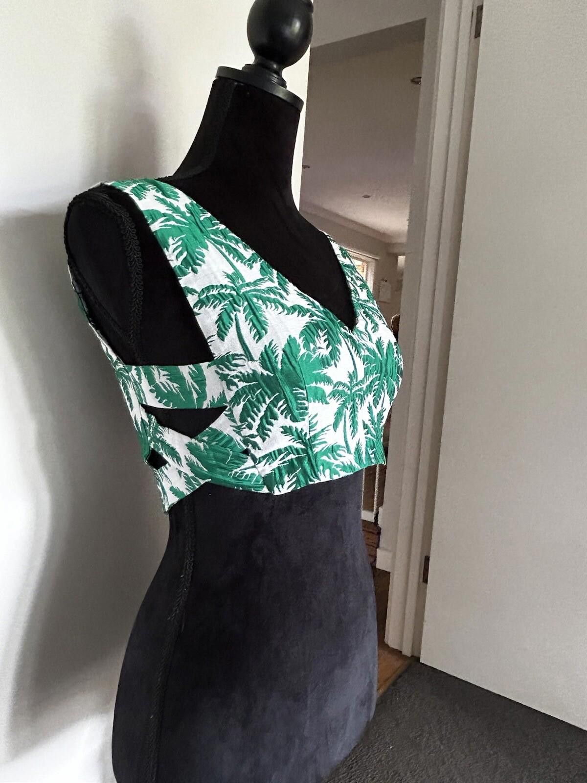 Topshop Topshop Crop Top Palm Tree Cut Out New - Size 10 (006) Size M / US 6-8 / IT 42-44 - 7 Thumbnail