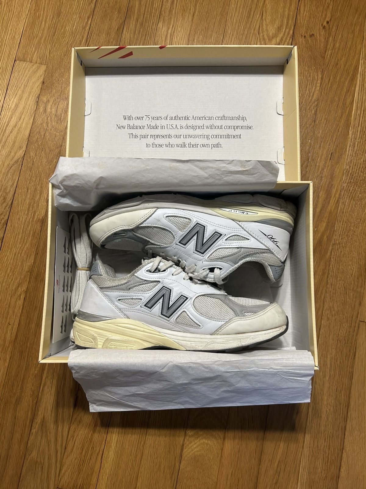 New Balance New Balance 990v3 MiUSA Teddy Santis Sea Salt Size US 9.5 / EU 42-43 - 8 Thumbnail