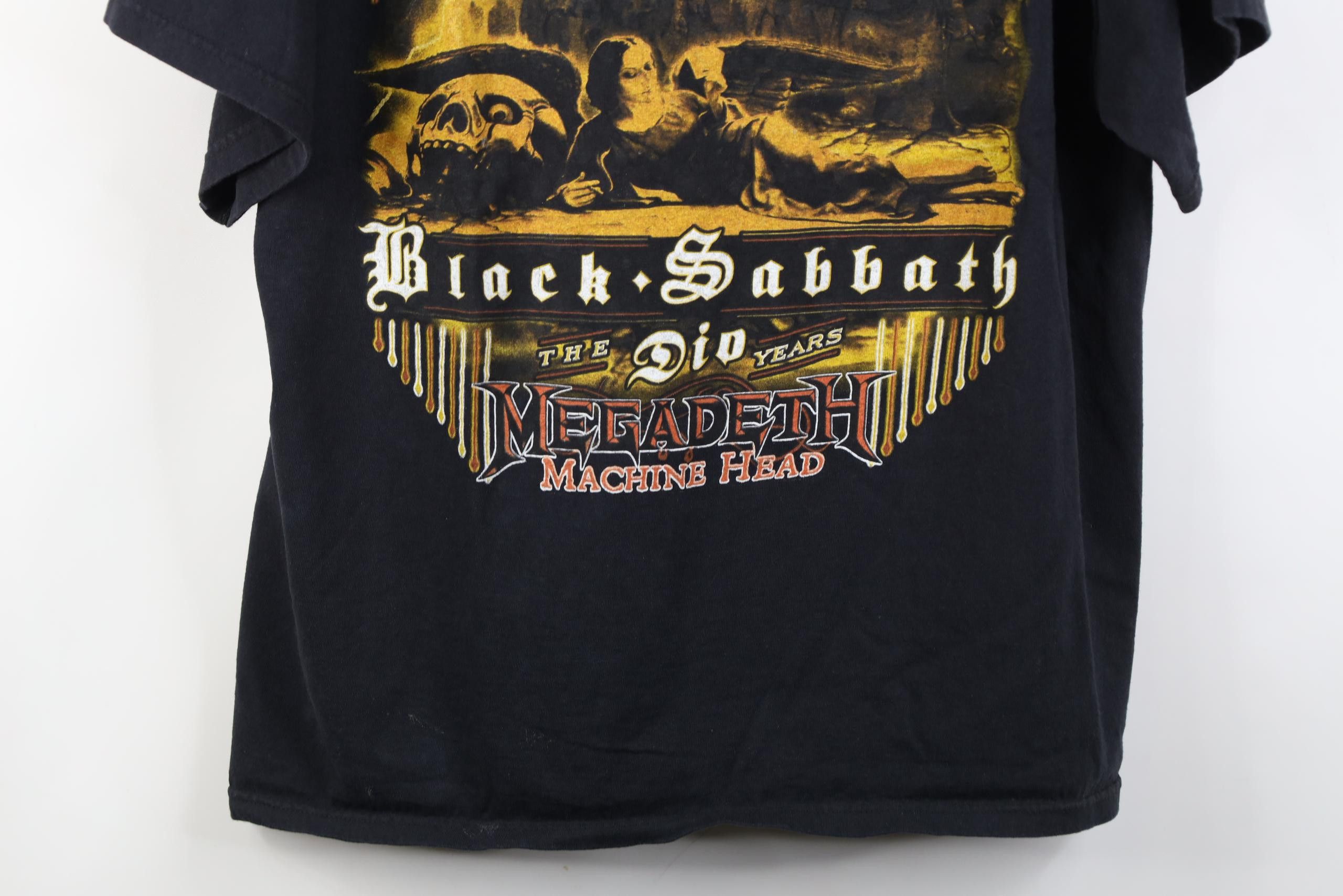 Vintage Vintage 2007 Heaven and Hell Tour Black Sabbath Band T-Shirt Size US XL / EU 56 / 4 - 3 Thumbnail