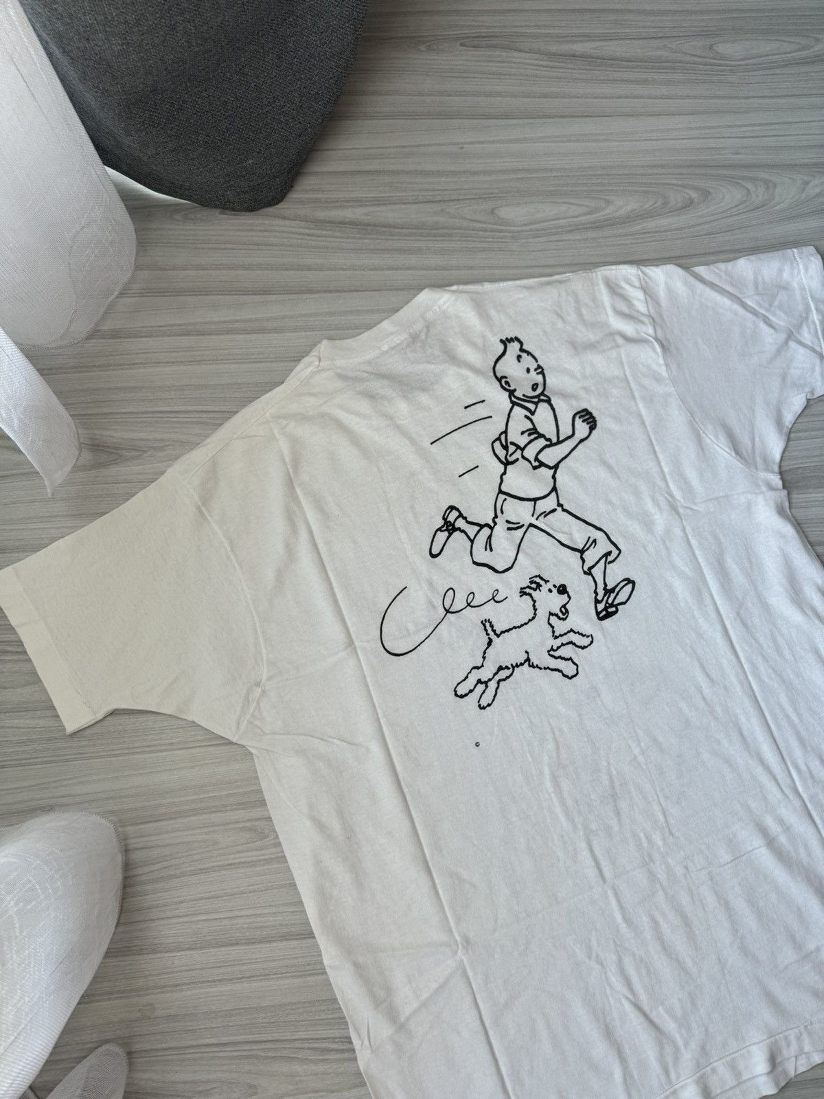 Cartoon Network 90s Vintage Tintin & Snowy Graphic Tee Classic Comics Size US XXL / EU 58 / 5 - 12 Thumbnail