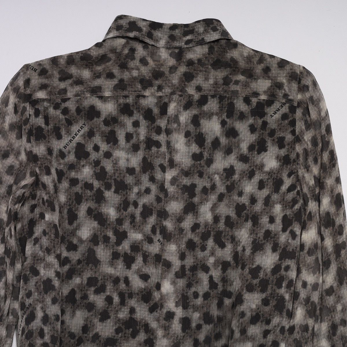 Burberry Burberry Silk Dress Grey Black Printed Belted Dress Size S / US 4 / IT 40 - 16 Thumbnail