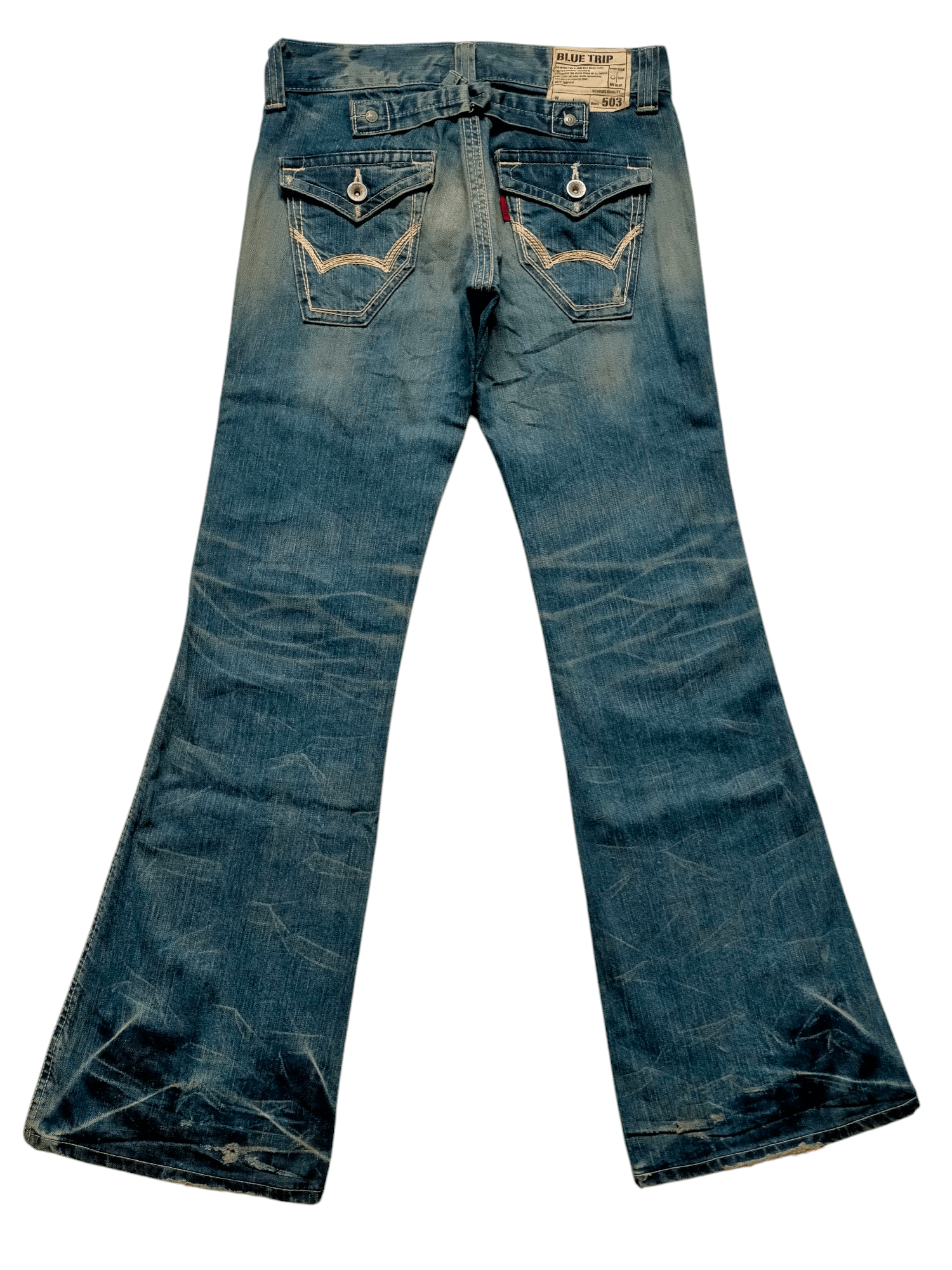 Edwin Flare Jeans Edwin 503 Blue Trip Low rise Denim Size US 30 / EU 46 - 2 Thumbnail