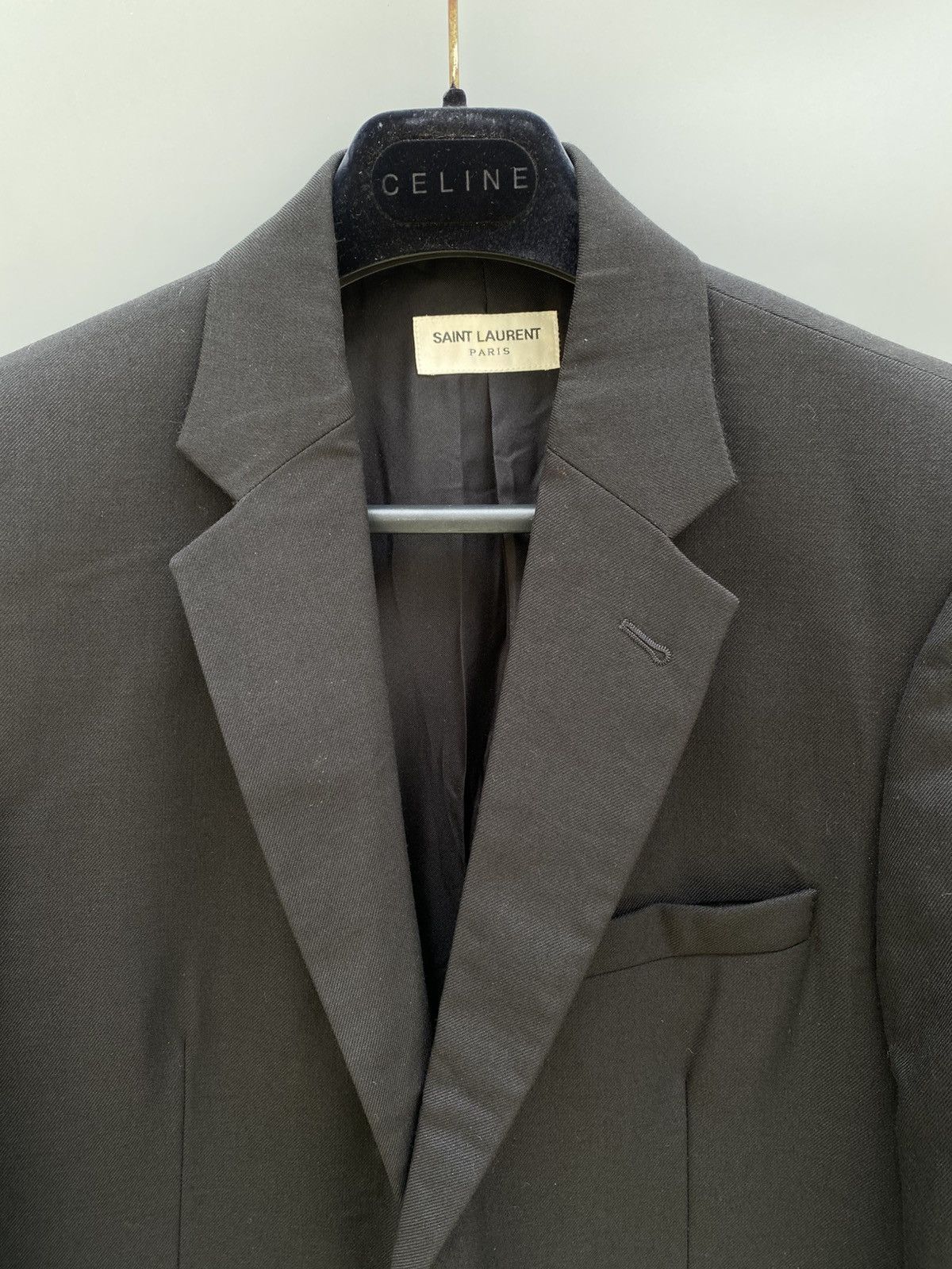 Saint Laurent Paris F/W 2019 Saint Laurent - Two-Button Gabardine Blazer Size XL / US 12-14 / IT 48-50 - 7 Thumbnail